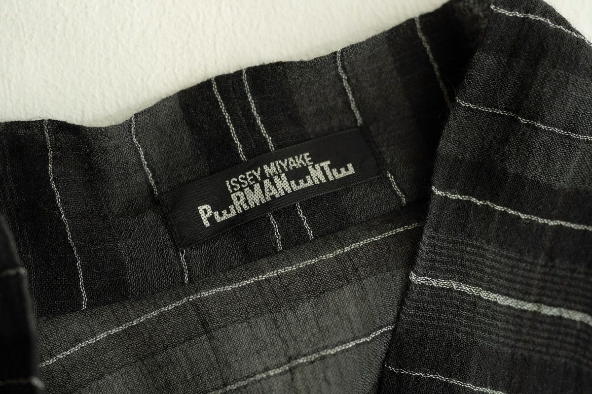 Issey Miyake Issey Miyake Permanente SS97 Sheer Striped Linen Wrap Shirt Size M / US 6-8 / IT 42-44 - 7 Thumbnail