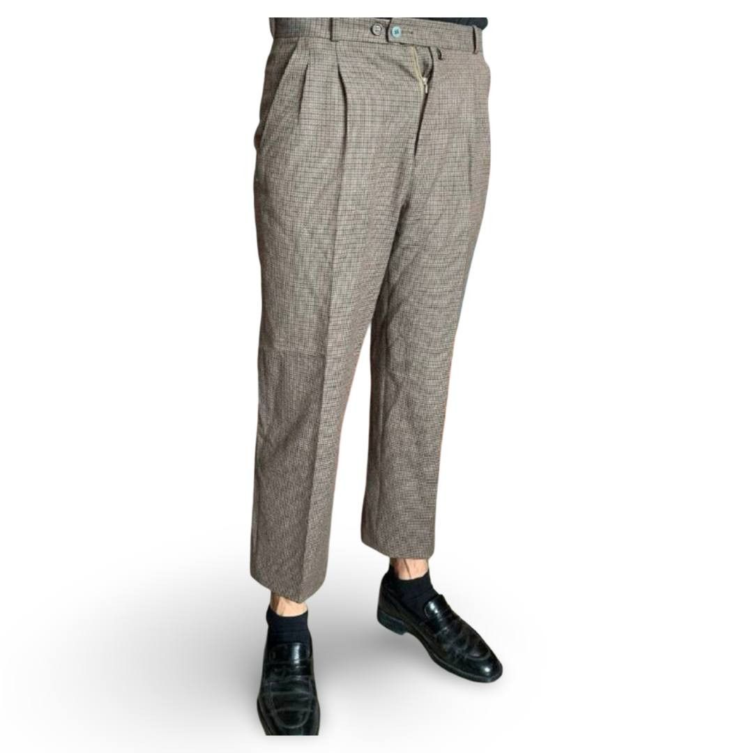Vintage Vintage houndstooth tweed trousers #378 Size US 30 / EU 46 - 1 Thumbnail