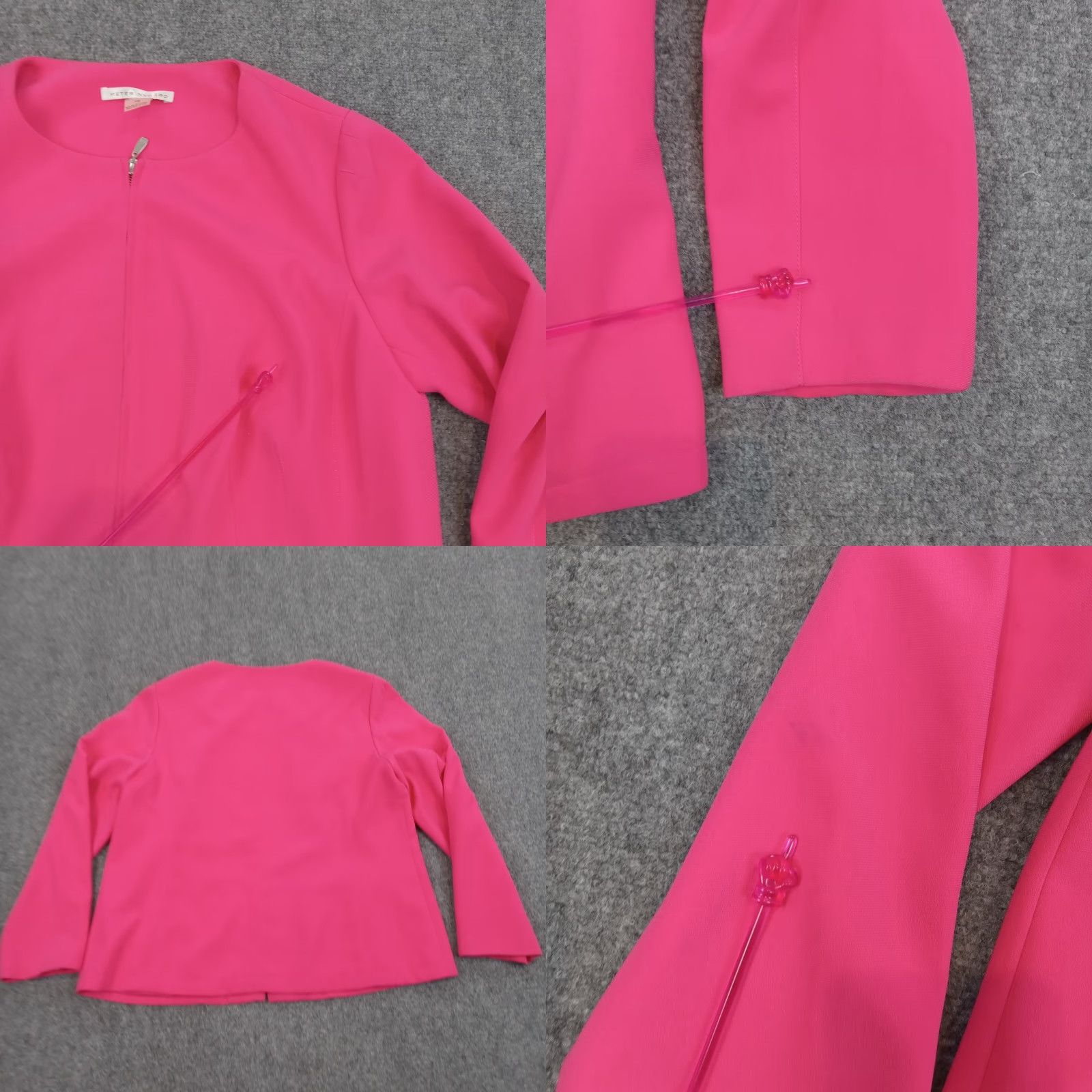 Vintage Peter Nygard Womens Pink Mid-Length Coat Jacket Size 16 Long Sleeve Office Casual Full Zip Size XXL / US 16-18 / IT 52-54 - 8 Thumbnail