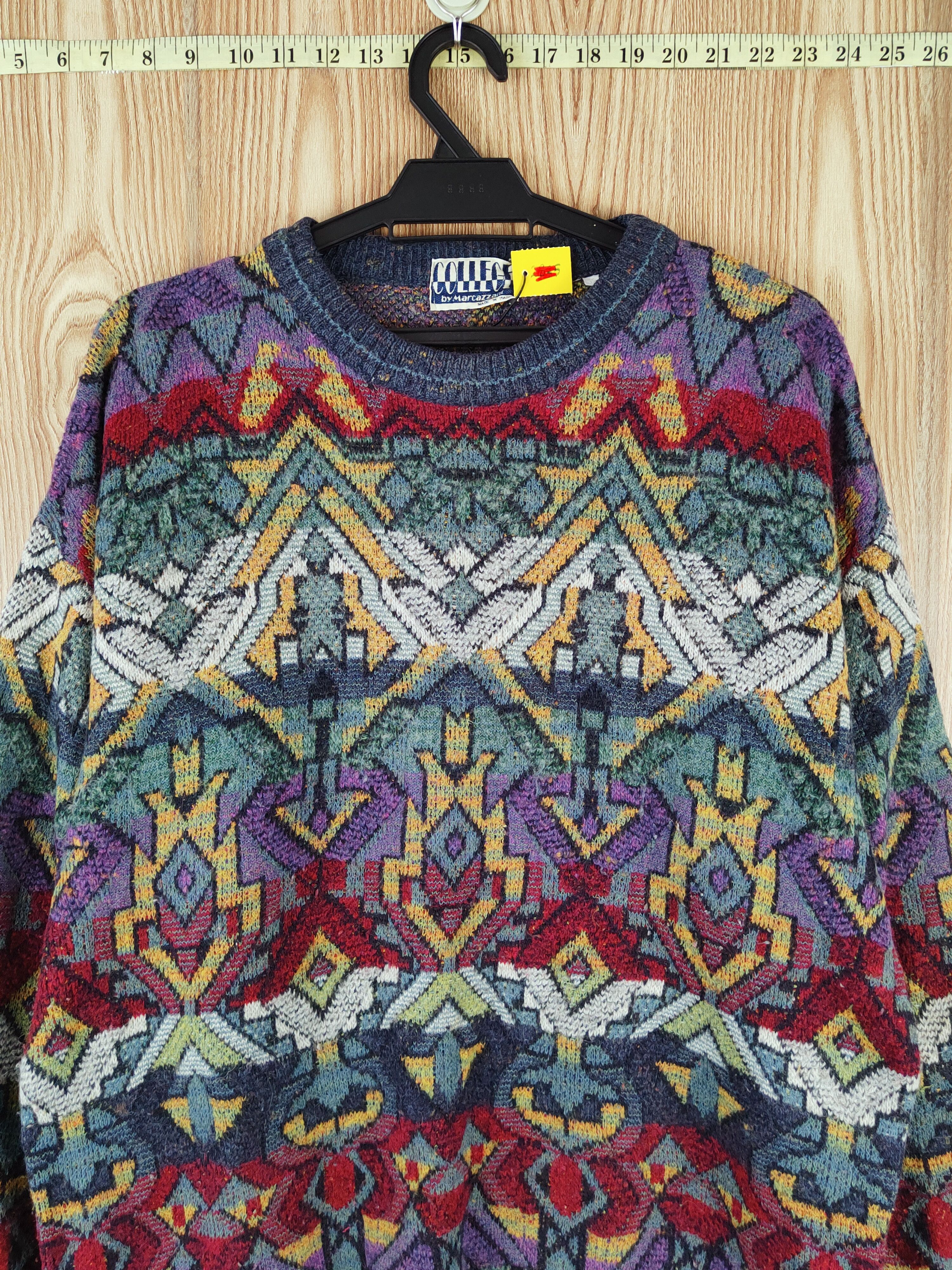Japanese Brand College Mix Color art Knitwear Sweatshirts #W160 Size US L / EU 52-54 / 3 - 2 Thumbnail