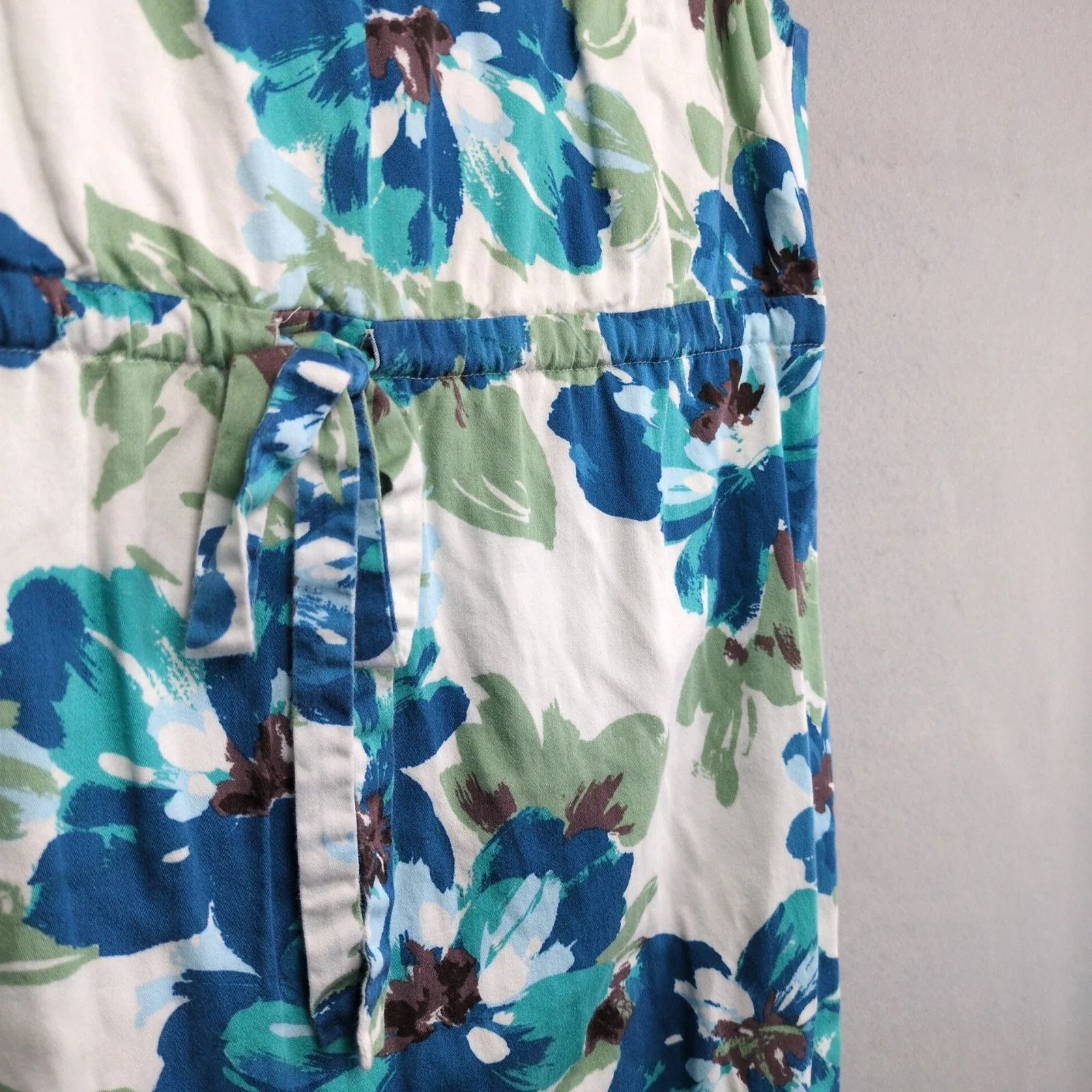 Ann Taylor Ann Taylor Loft Blue Floral Sleeveless Cotton Mini Dress 6 Size M / US 6-8 / IT 42-44 - 8 Thumbnail