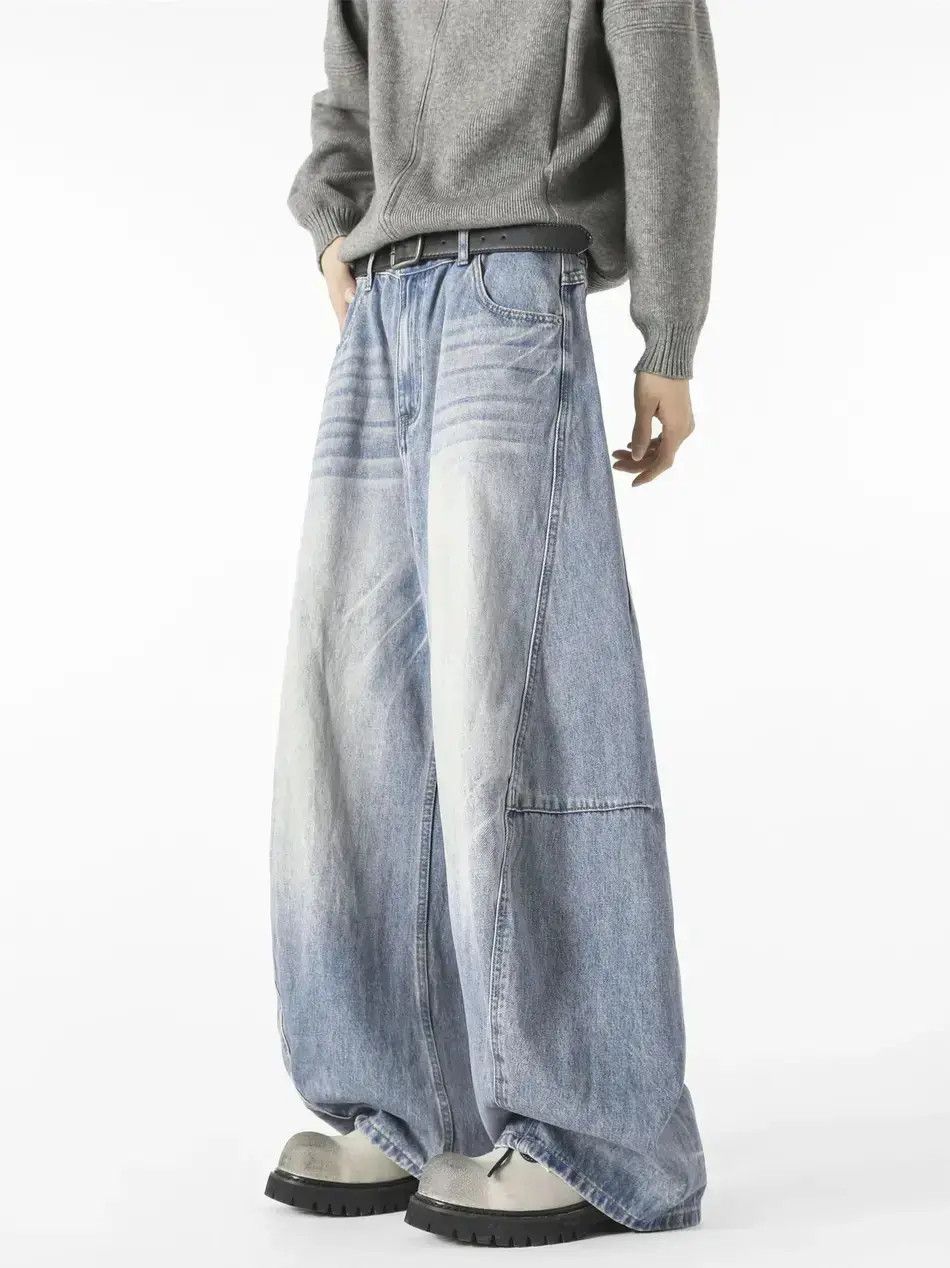 Japanese Brand Retro loose wide leg slightly flared jeans Size US 32 / EU 48 - 2 Thumbnail