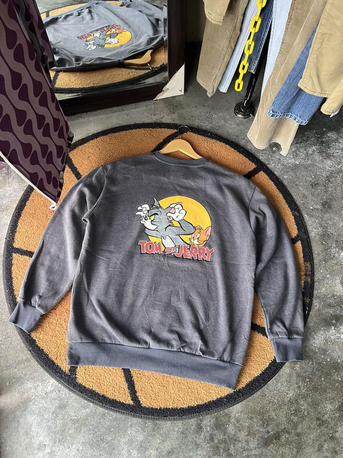 Cartoon Network 🔥Sun Faded Tom & Jerry Sweatshirts Size US L / EU 52-54 / 3 - 2 Thumbnail