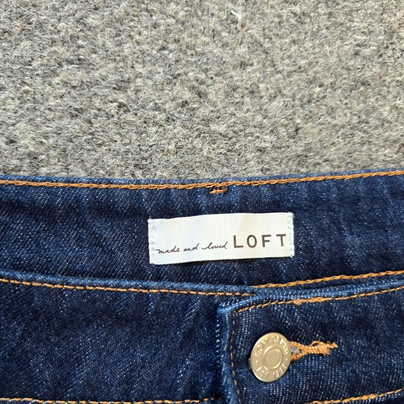 Loft LOFT Jeans Womens Size 32 Blue Wide-Leg High Rise Curvy Fit Capsule Casual Dark Jeans Size 24" / US 00 / IT 34 - 4 Thumbnail