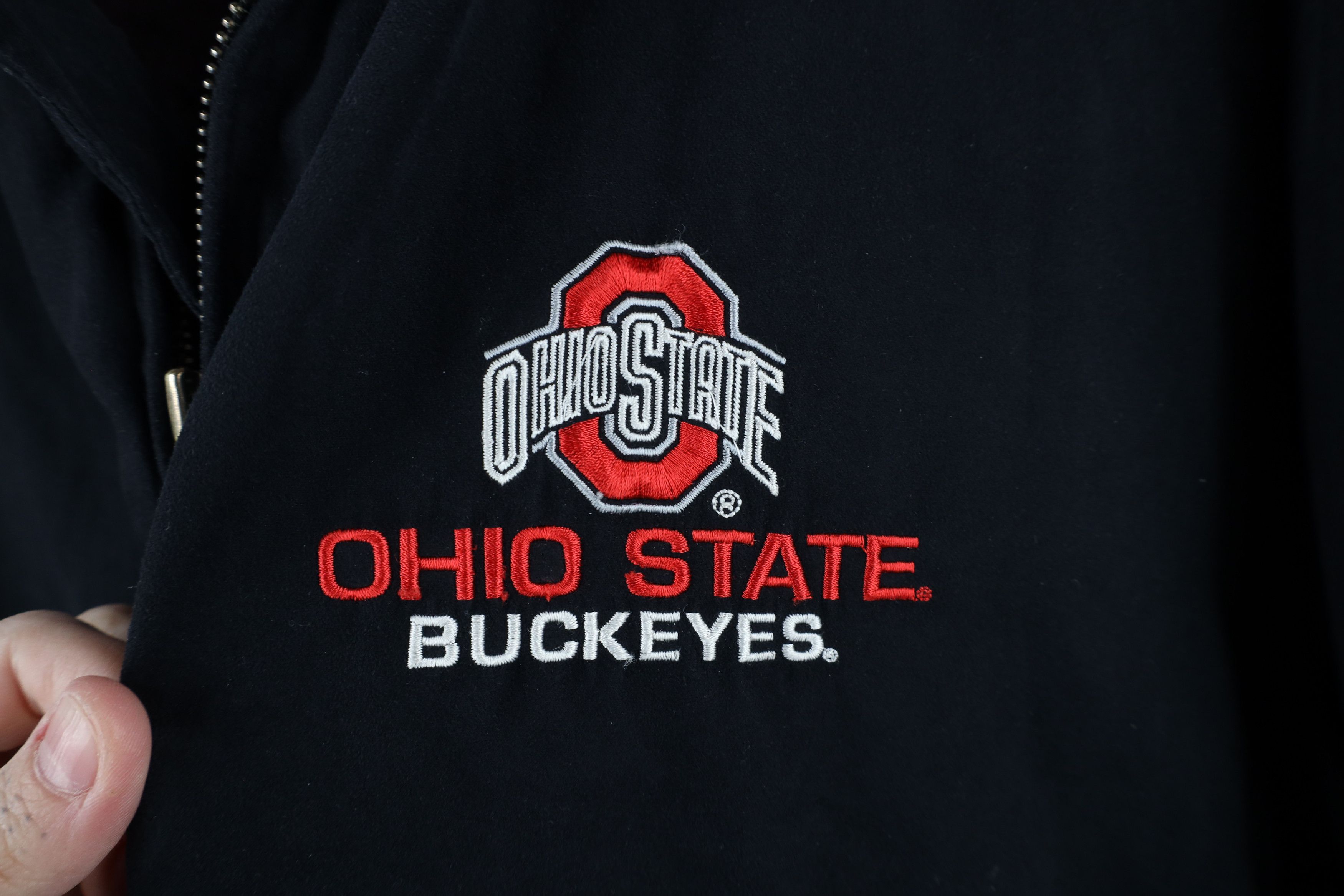 Vintage Vintage 90s Ohio State University Microfiber Bomber Jacket Size US L / EU 52-54 / 3 - 4 Thumbnail