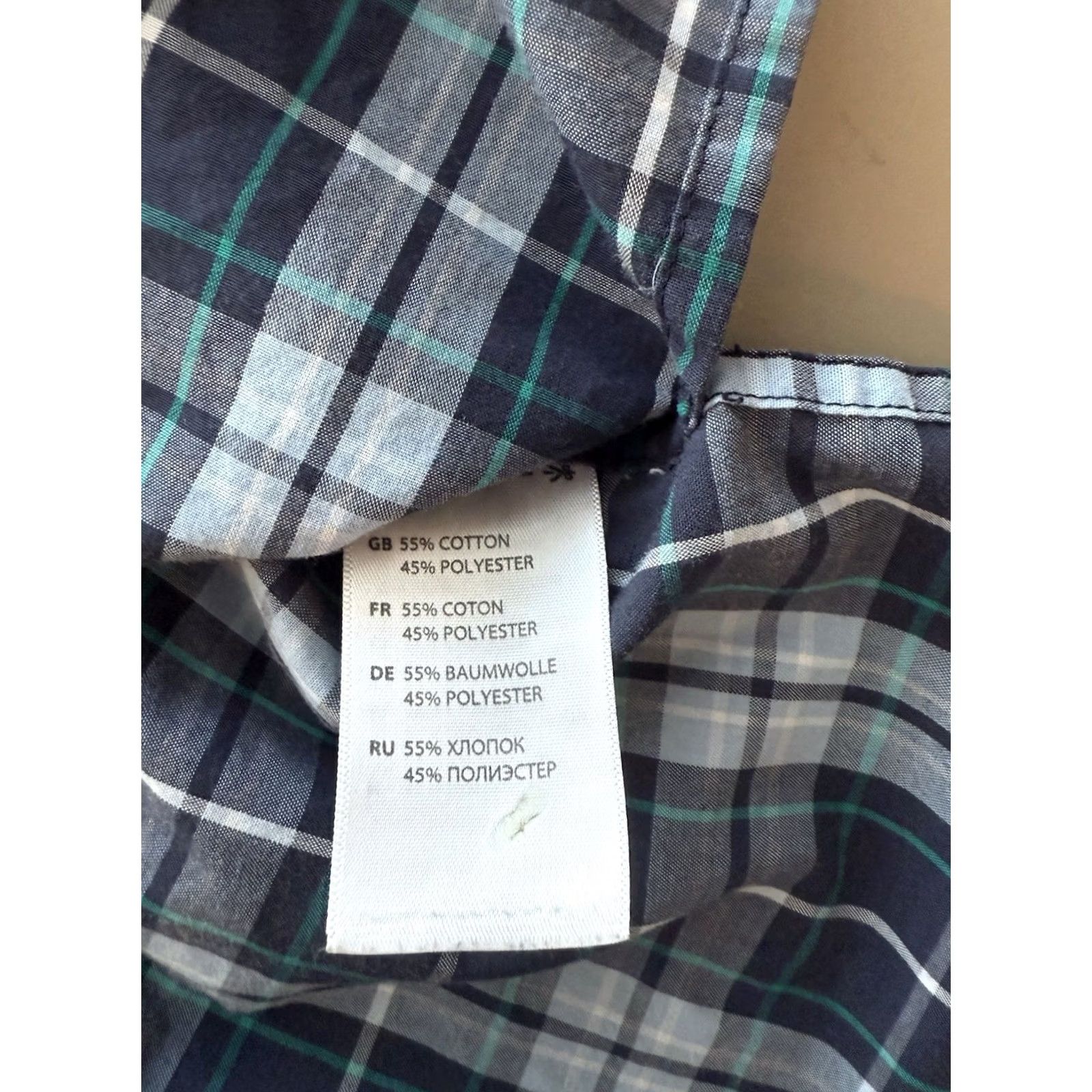 Vintage Harbor Bay Shirt Mens 1XL Blue Plaid Short Sleeve Button Down Classic Casual Size US XL / EU 56 / 4 - 4 Thumbnail