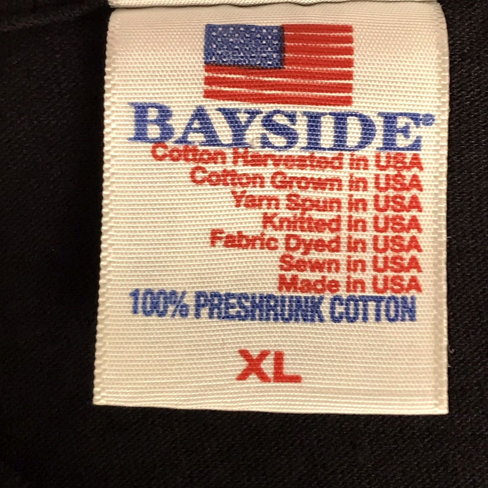 Vintage VINTAGE Bayside Men T-Shirt XL Black Betsy Ross American Flag Graphic Short Sleeve Crew Neck USA Marines 90s Patriot Size US XL / EU 56 / 4 - 2 Thumbnail