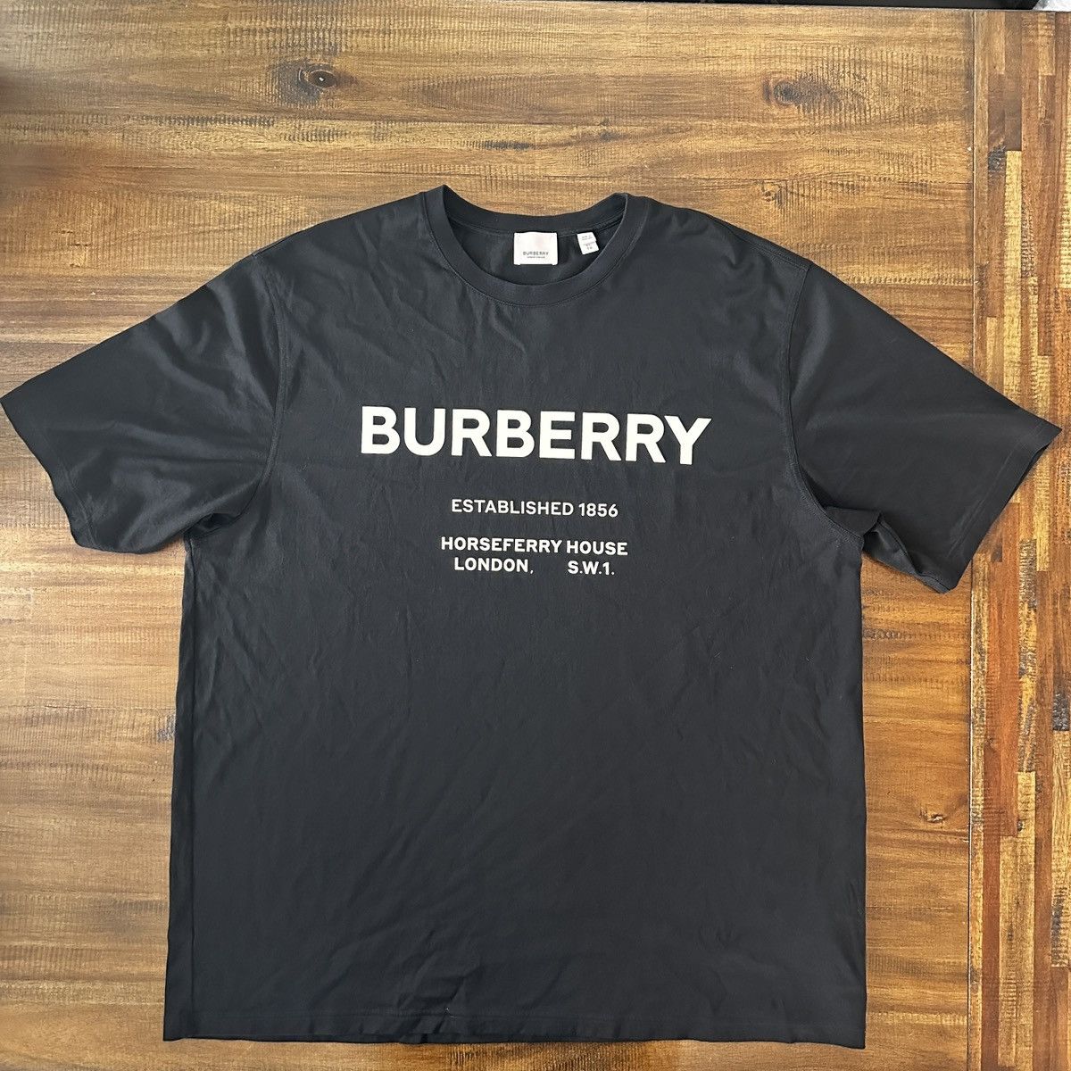 image of Burberry London Logo Tee in Black, Men's (Size XL)