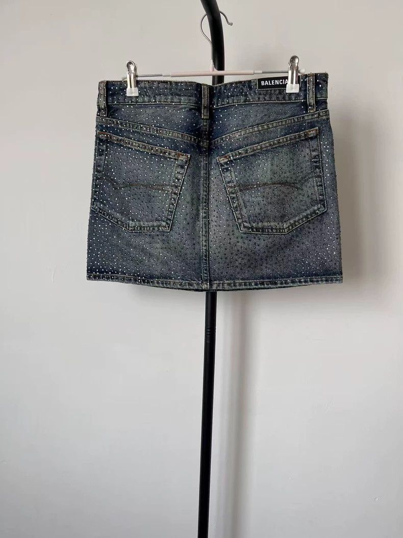 Balenciaga Balenciaga size 36 Solid Color Diamond-Studded Low-Rise Sh Size 35" - 2 Thumbnail