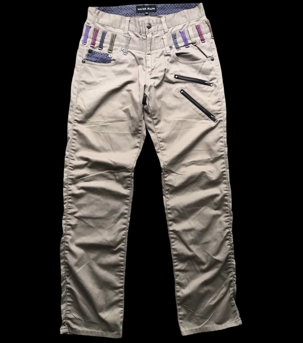 Japanese Brand × Seditionaries P23 Double Waist🔥NYLAUS JEANS Wrinkle Leg Zipper Pant Size US 30 / EU 46 - 1 Thumbnail