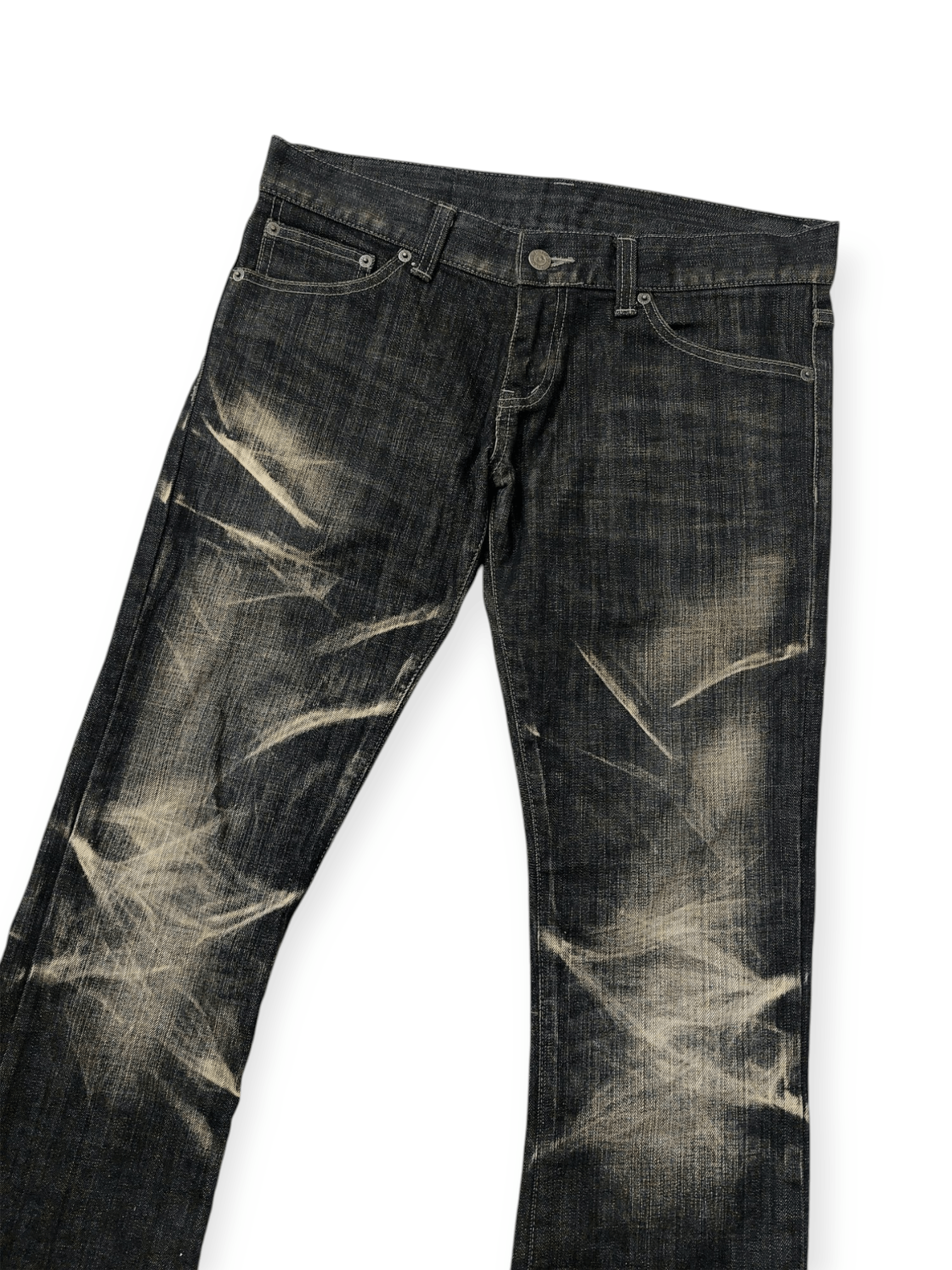 Tornado Mart 💥Tornado Mart Whiskers Super Flared Denim Size US 33 - 2 Thumbnail