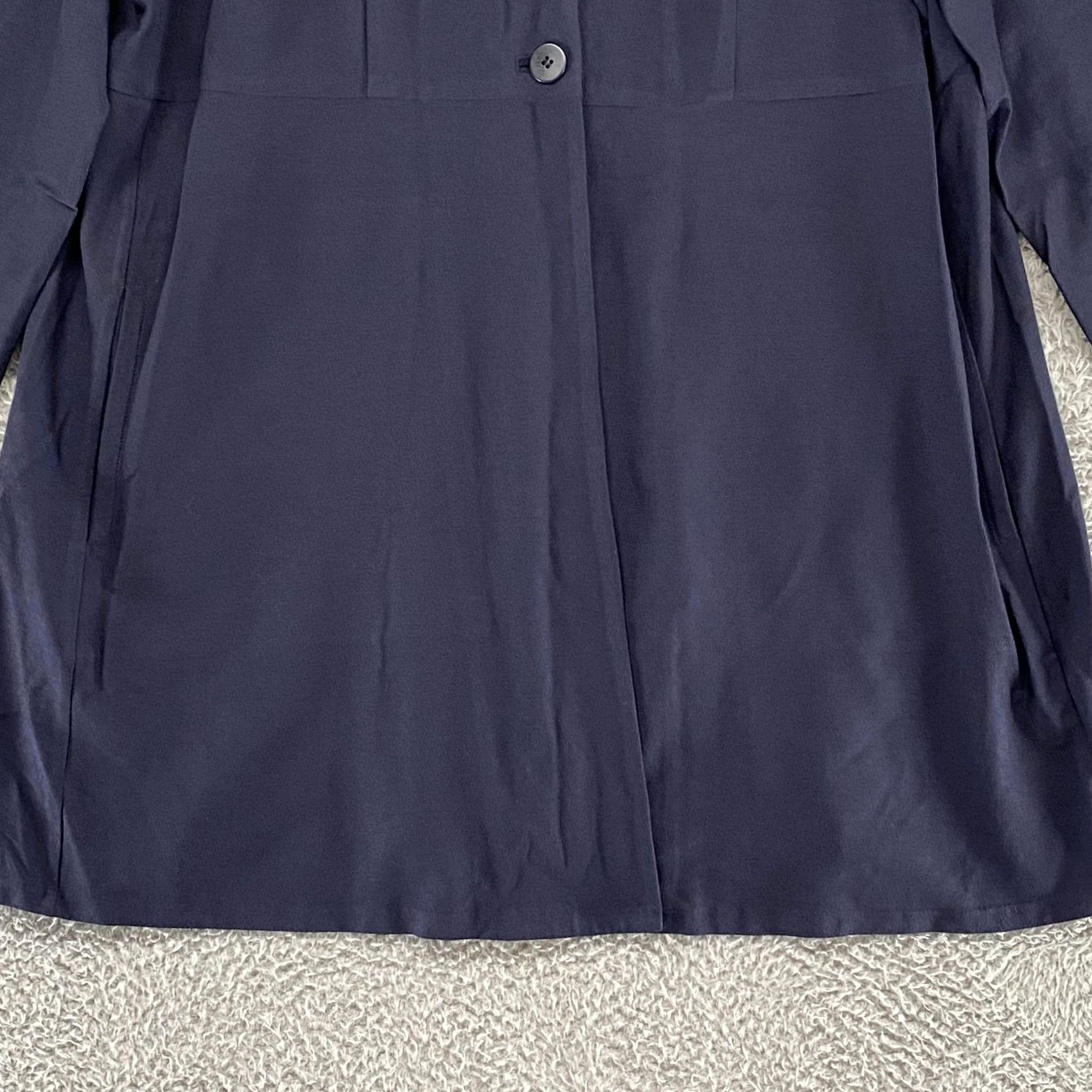 Eileen Fisher Eileen Fisher Coatigan Womens 1X Navy Blue Button Front Crepe Lagenlook Cardigan Size XL / US 12-14 / IT 48-50 - 3 Thumbnail