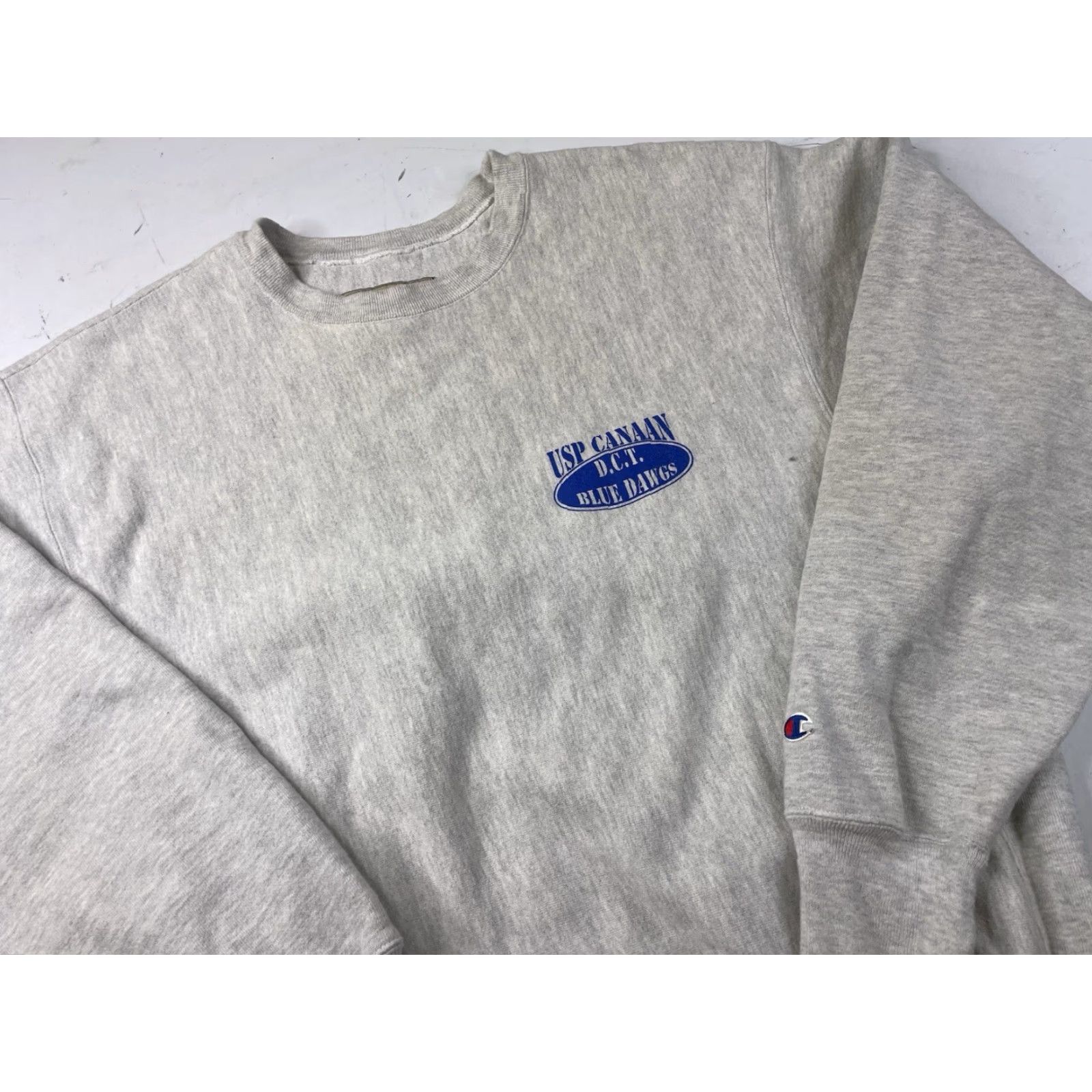 Champion VINTAGE Champion Reverse Weave Sweatshirt USA 90s Pullover Crew Neck Long Sleeve Gray Large Men Size US L / EU 52-54 / 3 - 2 Thumbnail