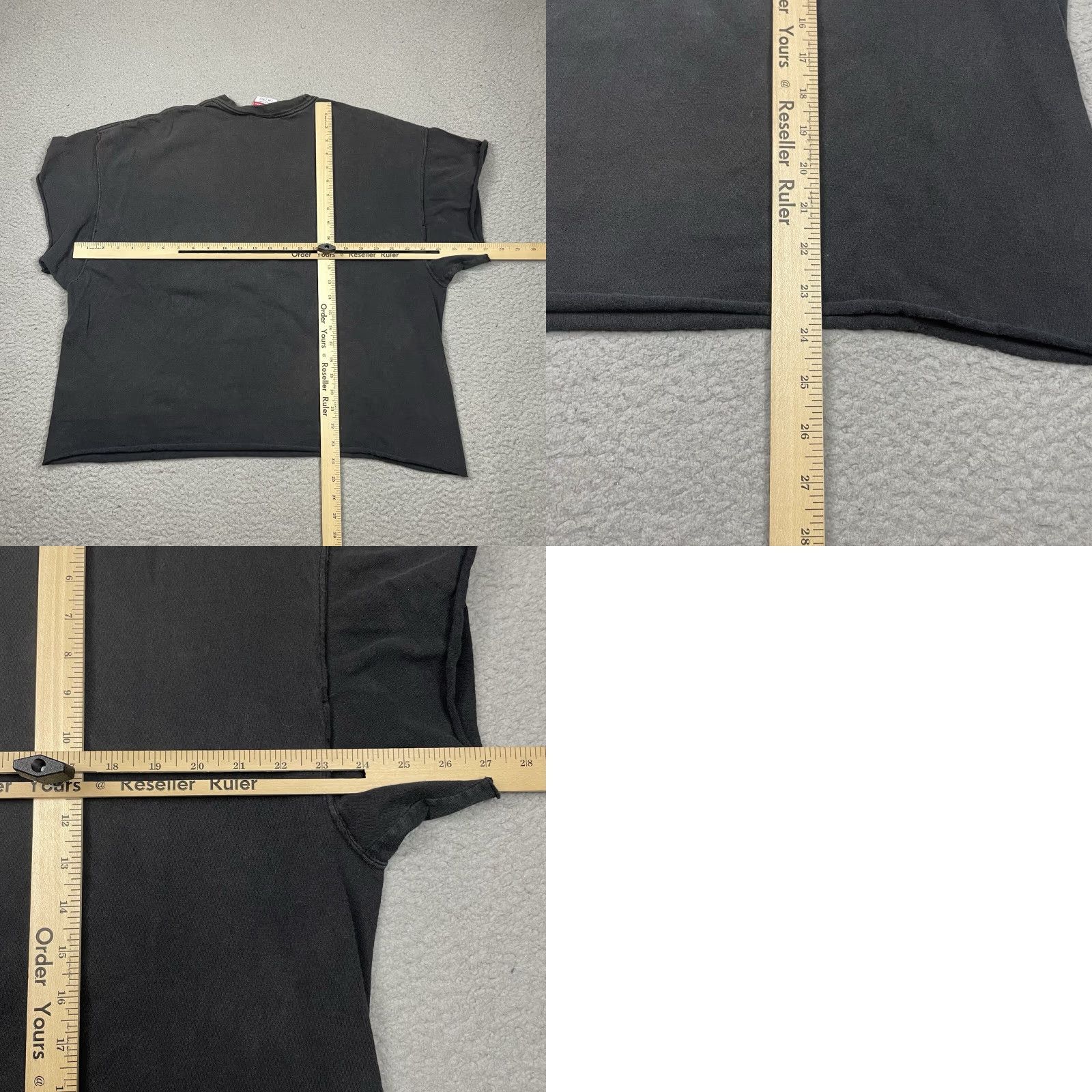 Champion VINTAGE Champion Shirt Womens XL Black Embroidered Distressed Tee Cropped Short Sleeve Round Neck Pullover Casual Ladies/Women Size XL / US 12-14 / IT 48-50 - 8 Thumbnail