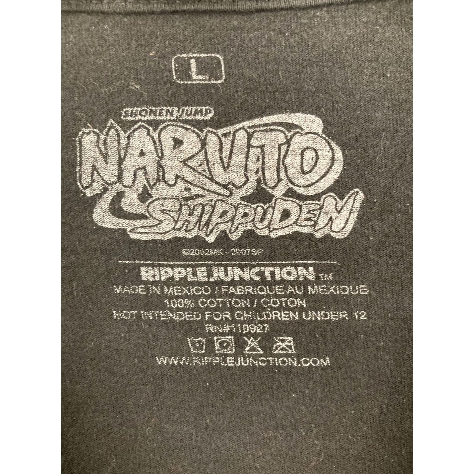 Ripple Junction Ripple Junction Naruto Shippuden Mens TShirt L Black Anime Graphic Print Crew Neck Short Sleeve Casual Shirt Size US L / EU 52-54 / 3 - 5 Thumbnail
