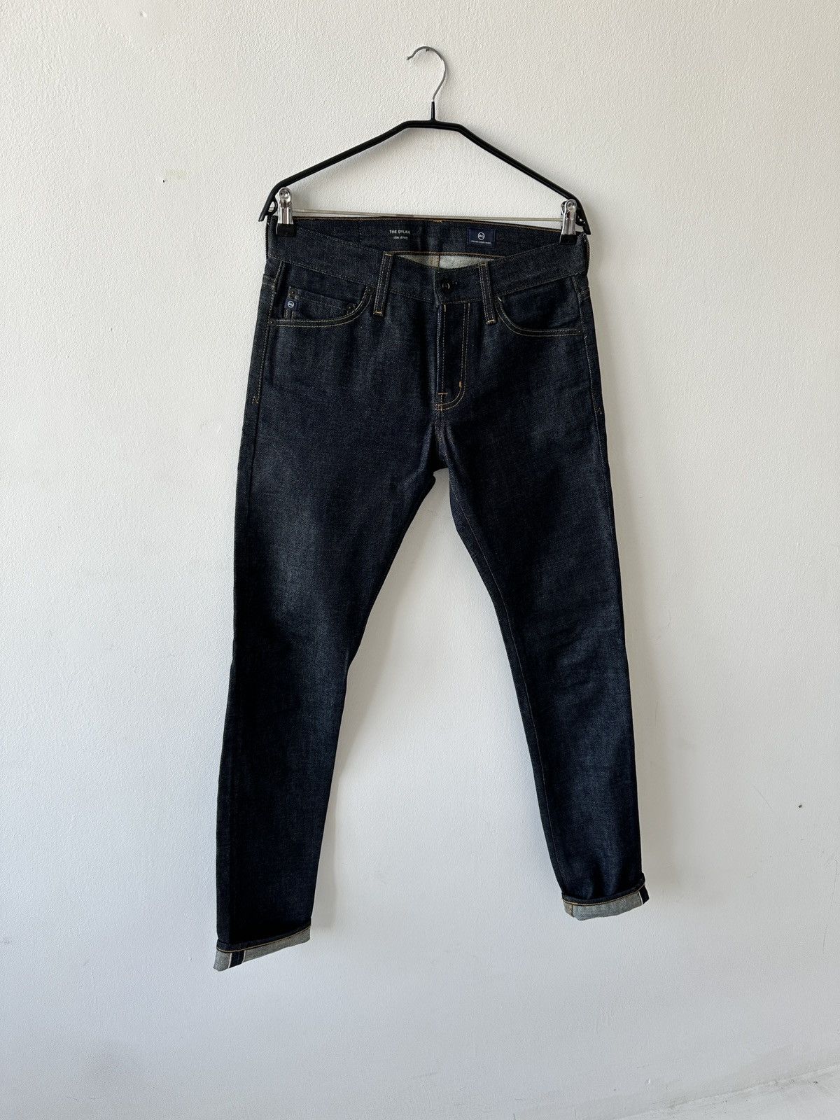 AG Adriano Goldschmied AG Dylan Slim Skinny Jeans 30x34 Dark Wash Indigo Selvedge Size US 30 / EU 46 - 3 Thumbnail