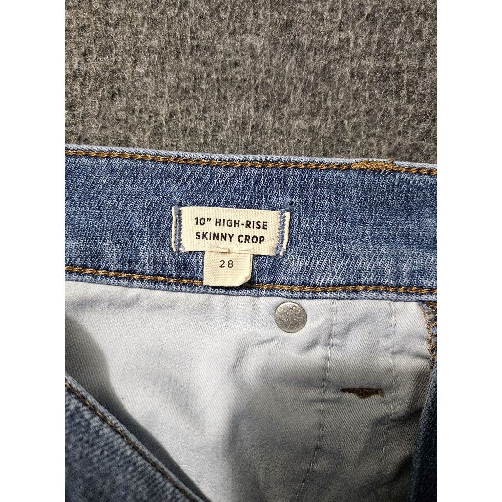 Madewell Madewell High Rise Skinny Crop Jeans Women's 28 Blue Denim Stretch City Preppy 24 Inseam Jeans Mens? Size 28" / US 6 / IT 42 - 3 Thumbnail