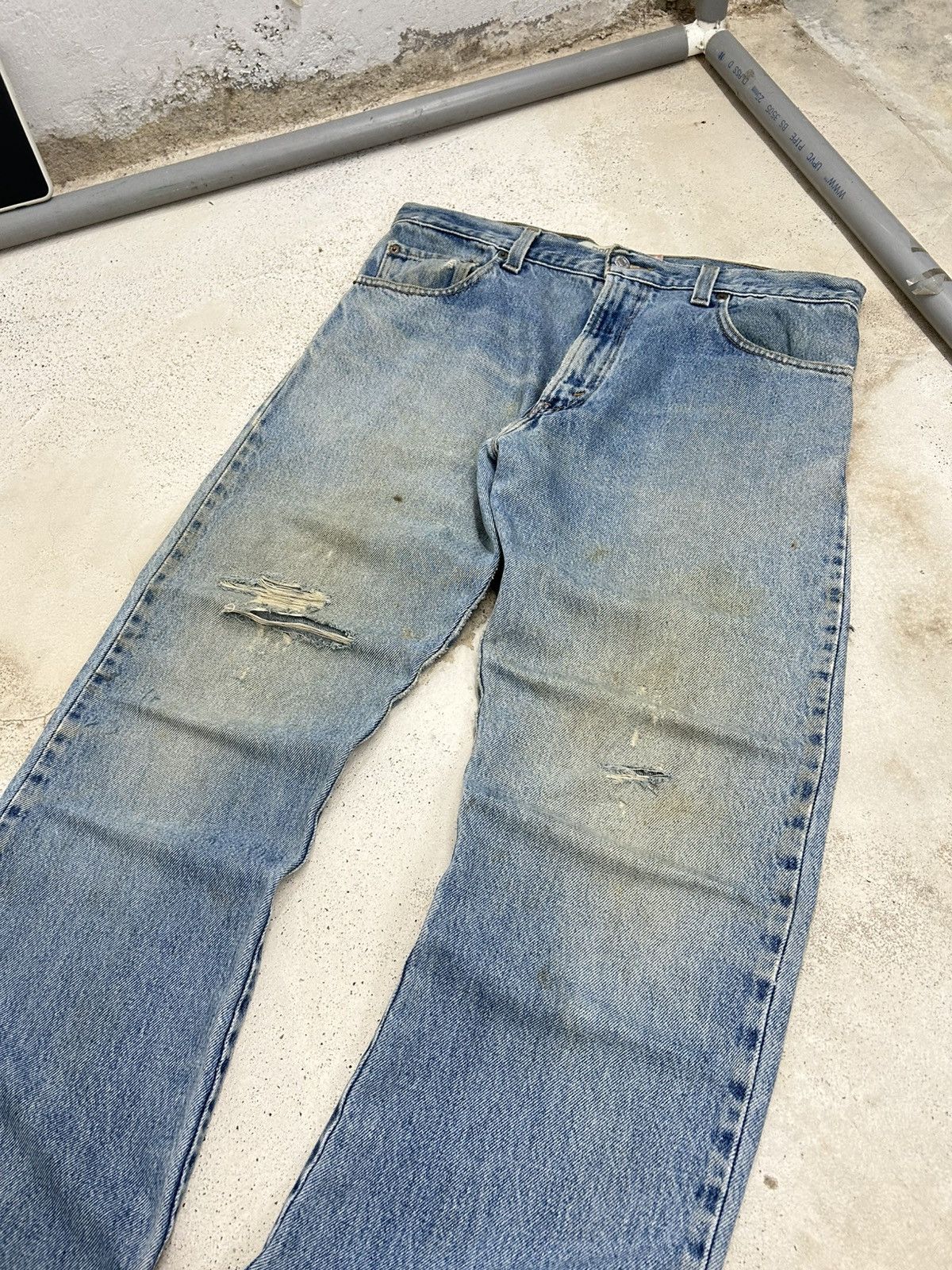 Levi's Vintage Levis 517 Boot Cut Jeans Stonewashed Size US 35 - 4 Thumbnail