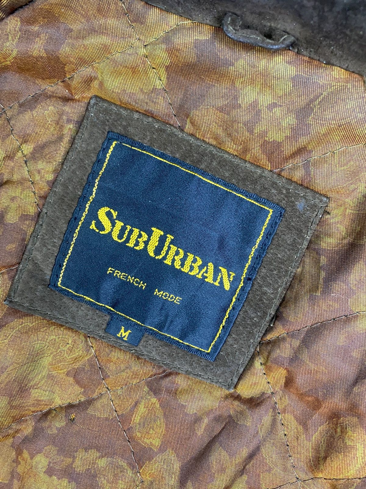 Japanese Brand Vtg Suburban Brown Suede Leather Bomber Jacket Size US M / EU 48-50 / 2 - 9 Thumbnail