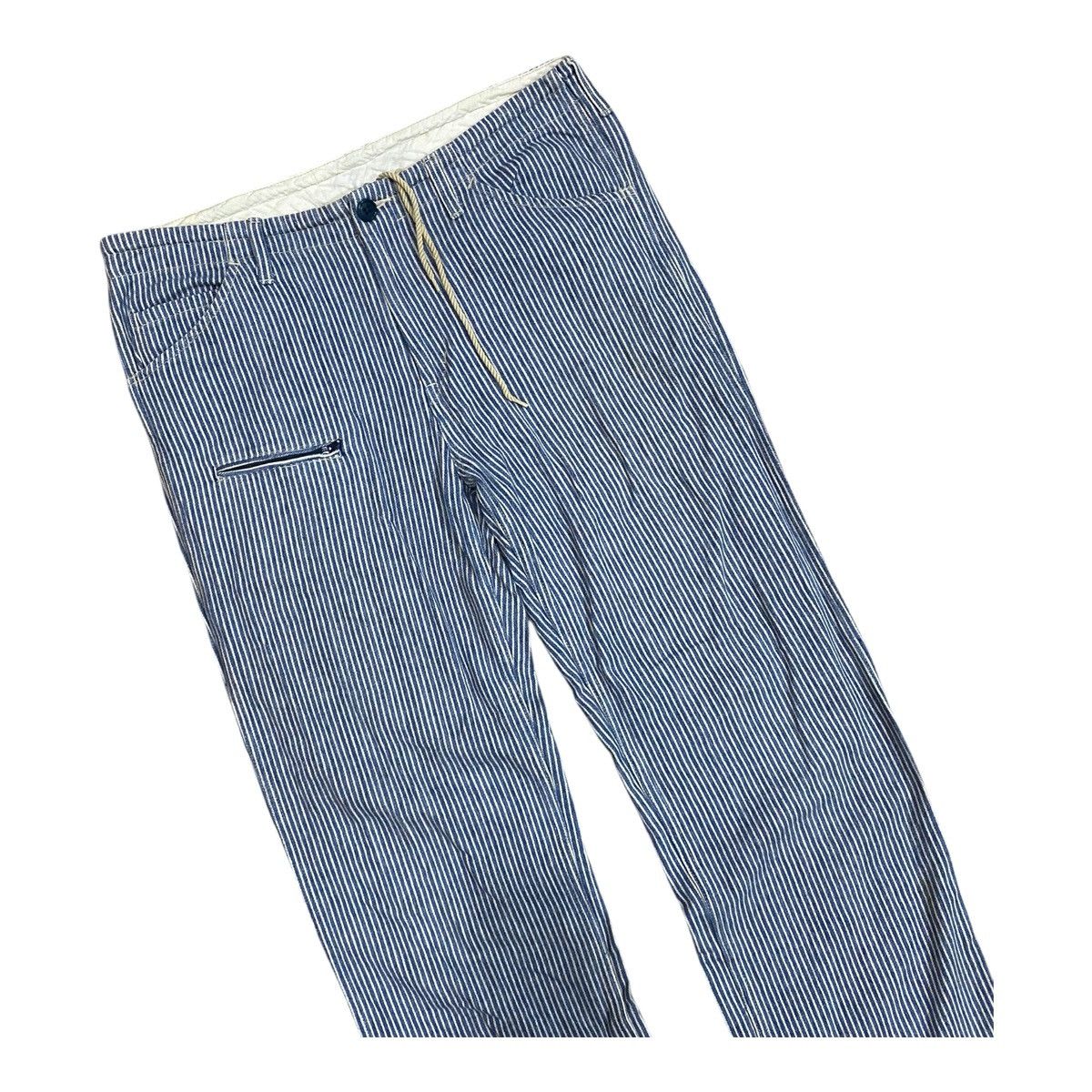 Blue Blue Japan ✨Blue Blue Japan indigo hickory stripe pants made in Japan Size US 35 - 3 Thumbnail