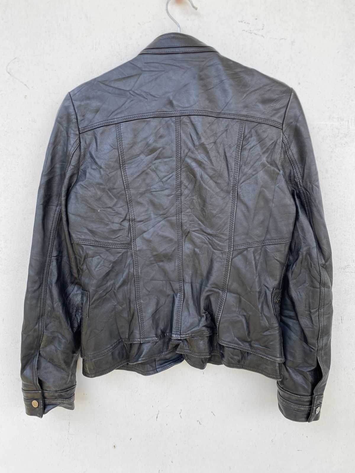Genuine Leather Sheepskin Leather Crop Jacket Size M / US 6-8 / IT 42-44 - 3 Thumbnail