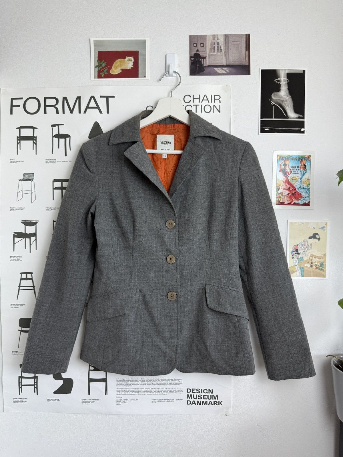 Moschino Vintage y2k Moschino cropped blazer jacket S old money office Size XS / US 0-2 / IT 36-38 - 1 Thumbnail