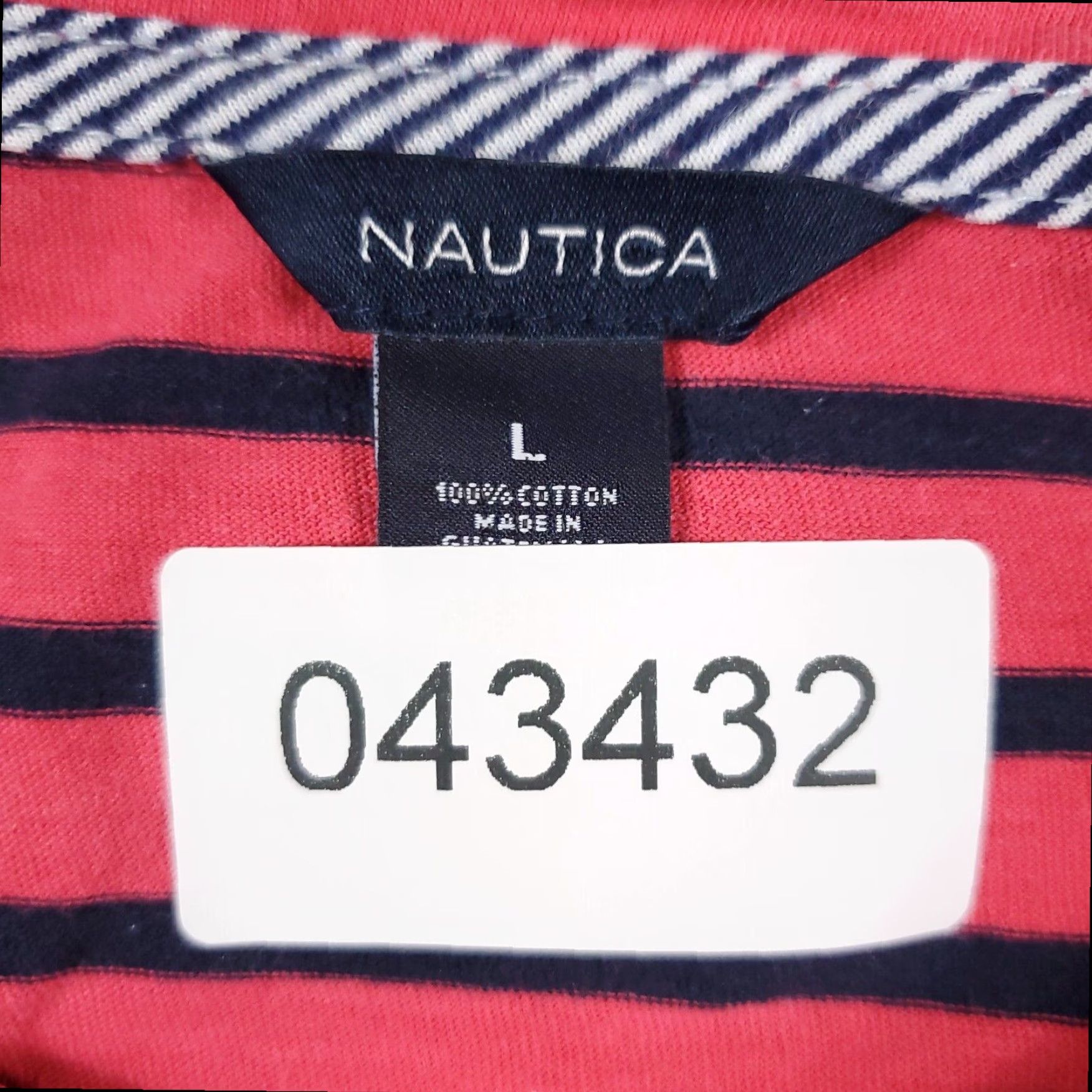 Nautica Nautica Womens Shirt Large Pink Blue Striped Casual Ladies Size L / US 10 / IT 46 - 6 Thumbnail