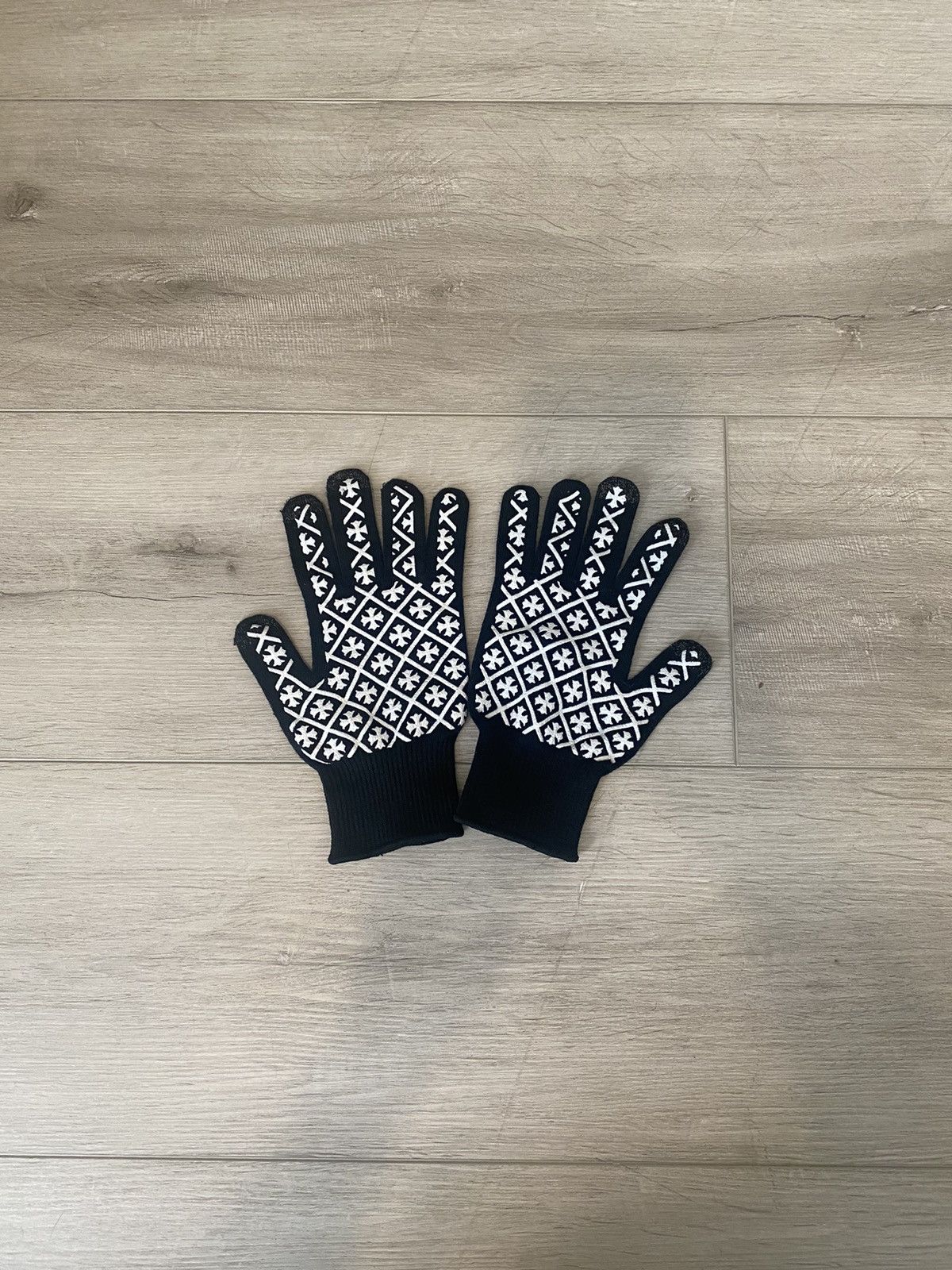 image of Chrome Hearts Work Gloves in Black, Men's