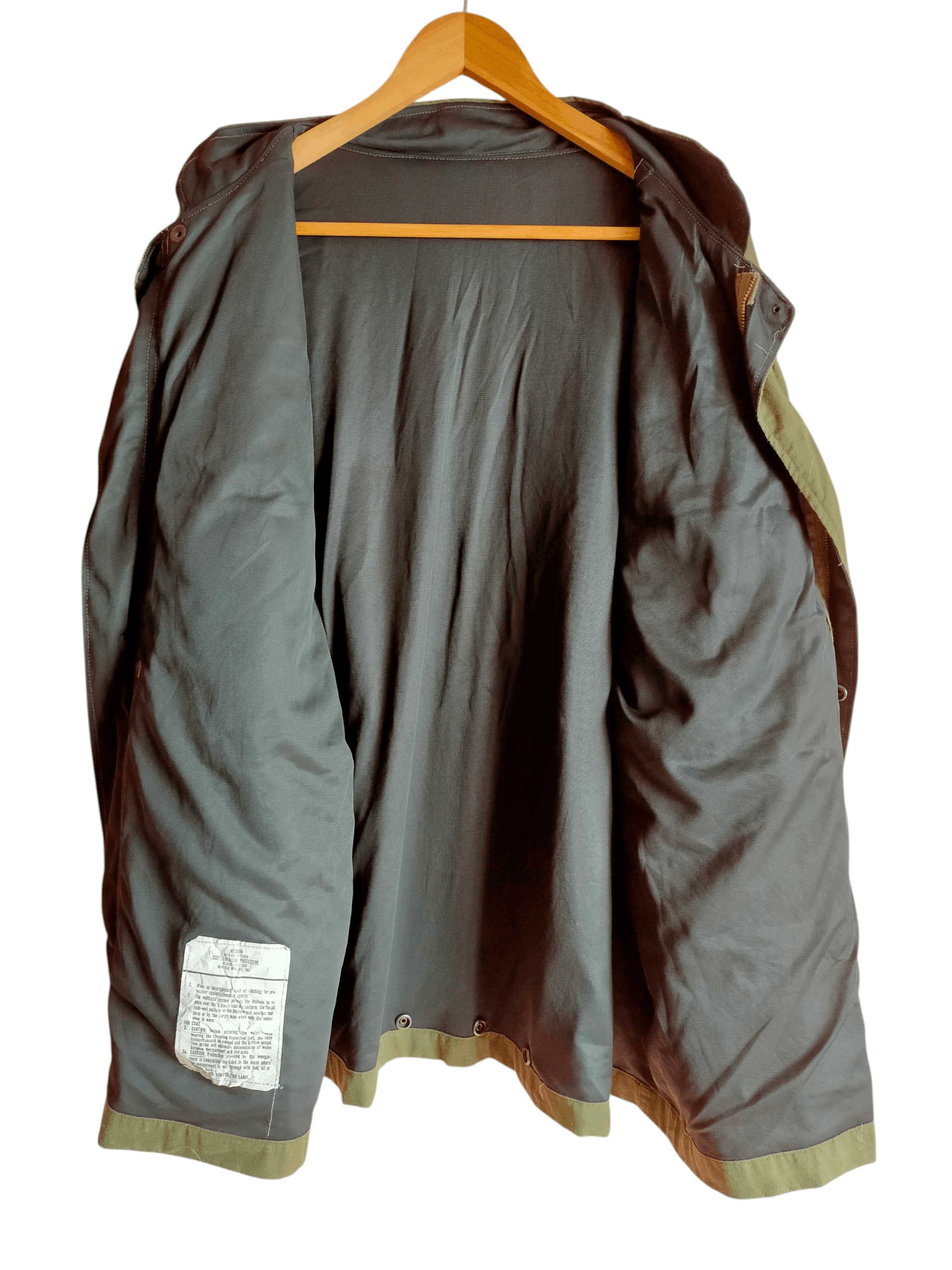 Vintage 70s Us Army Suit Chemical Protective Jacket