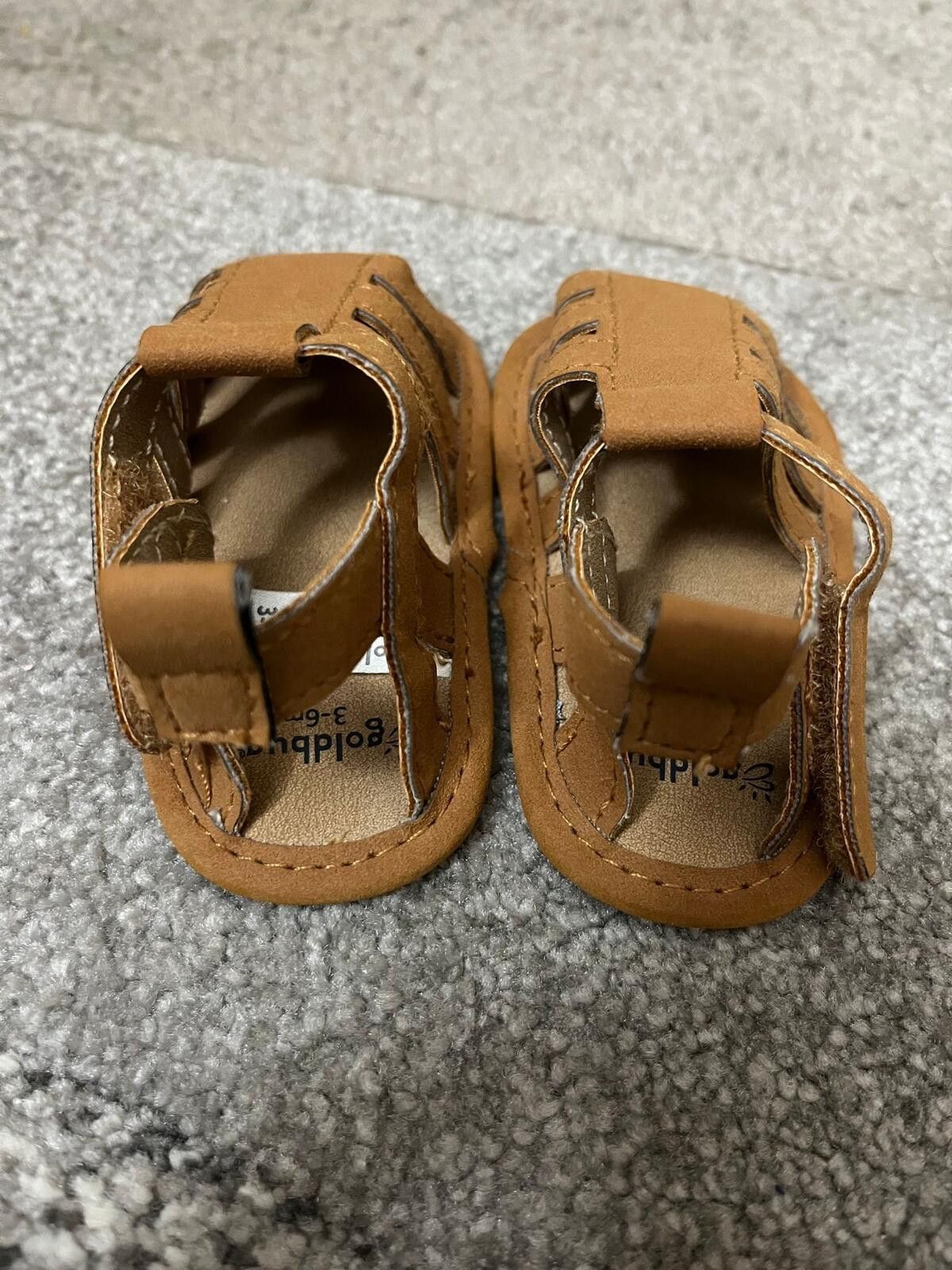 Other Tan Goldbug baby Sandals 3-6 Months Easy Lightweight Comfy Size ONE SIZE - 4 Thumbnail