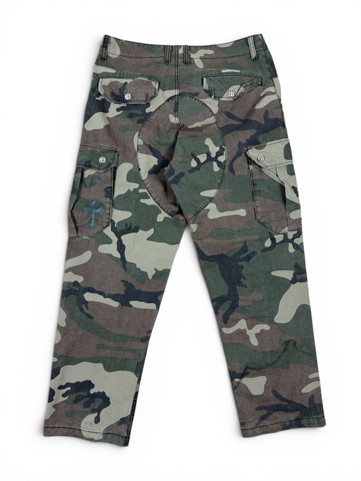 Chrome Hearts Chrome Hearts Leather Cross Patch Ripstop Camo Cargo Pants Size US 32 / EU 48 - 3 Thumbnail