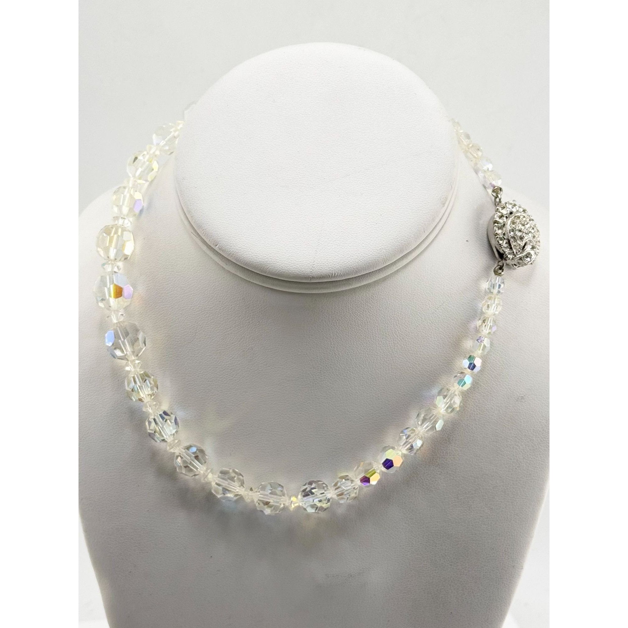 Vintage Vintage estate AB Crystal beaded rhinestone necklace Size ONE SIZE - 2 Thumbnail