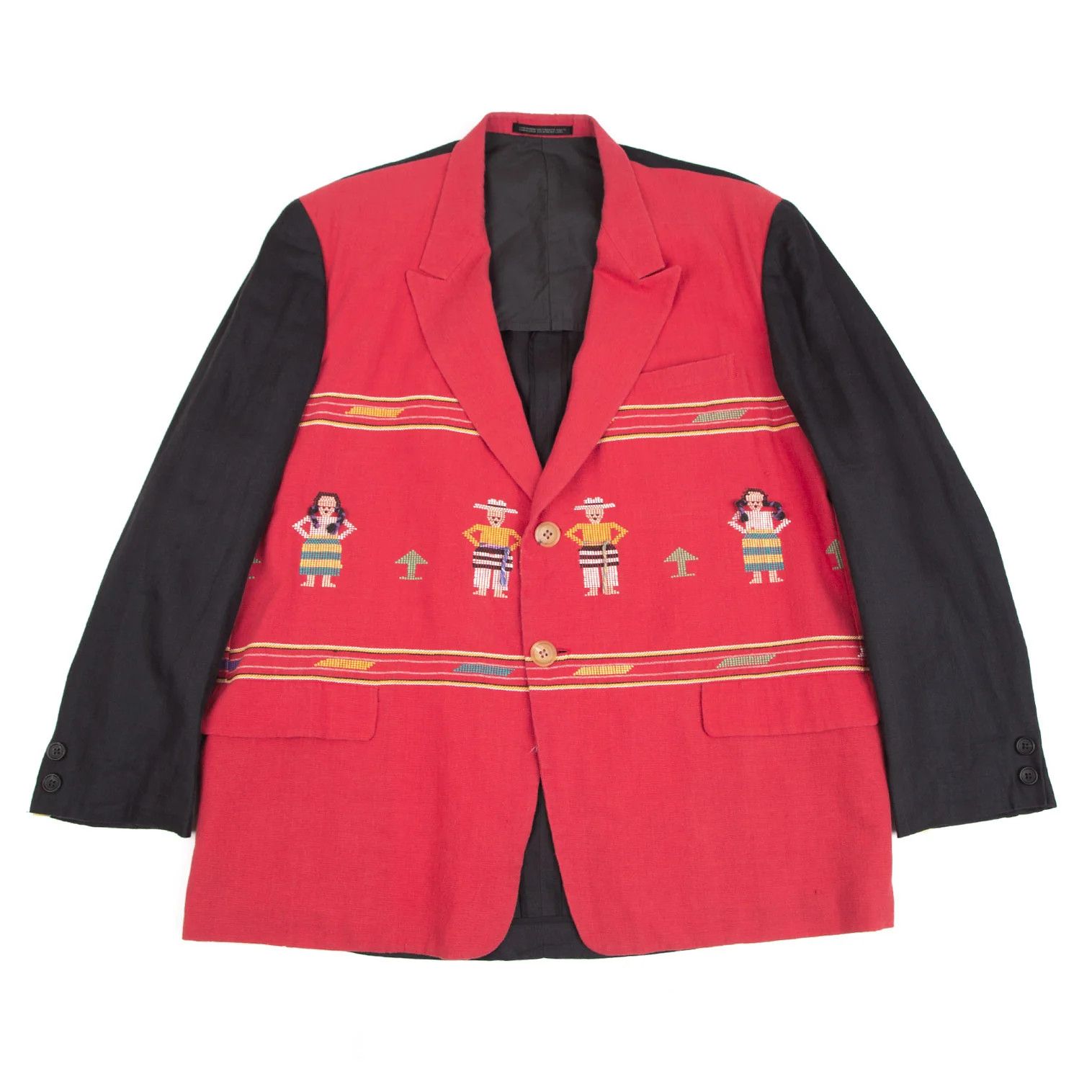 Yohji Yamamoto Yohji Yamamoto Bi-Color Jacket Red Black Size US M / EU 48-50 / 2 - 1 Thumbnail