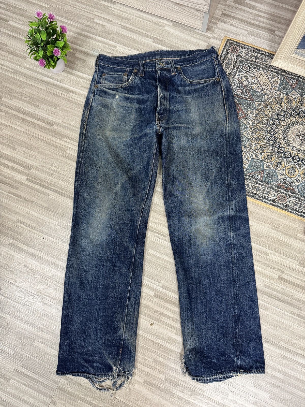 Freewheelers Vintage "Vanishing West" 601XX 1951 Selvedge Denim Size US 30 / EU 46 - 1 Thumbnail