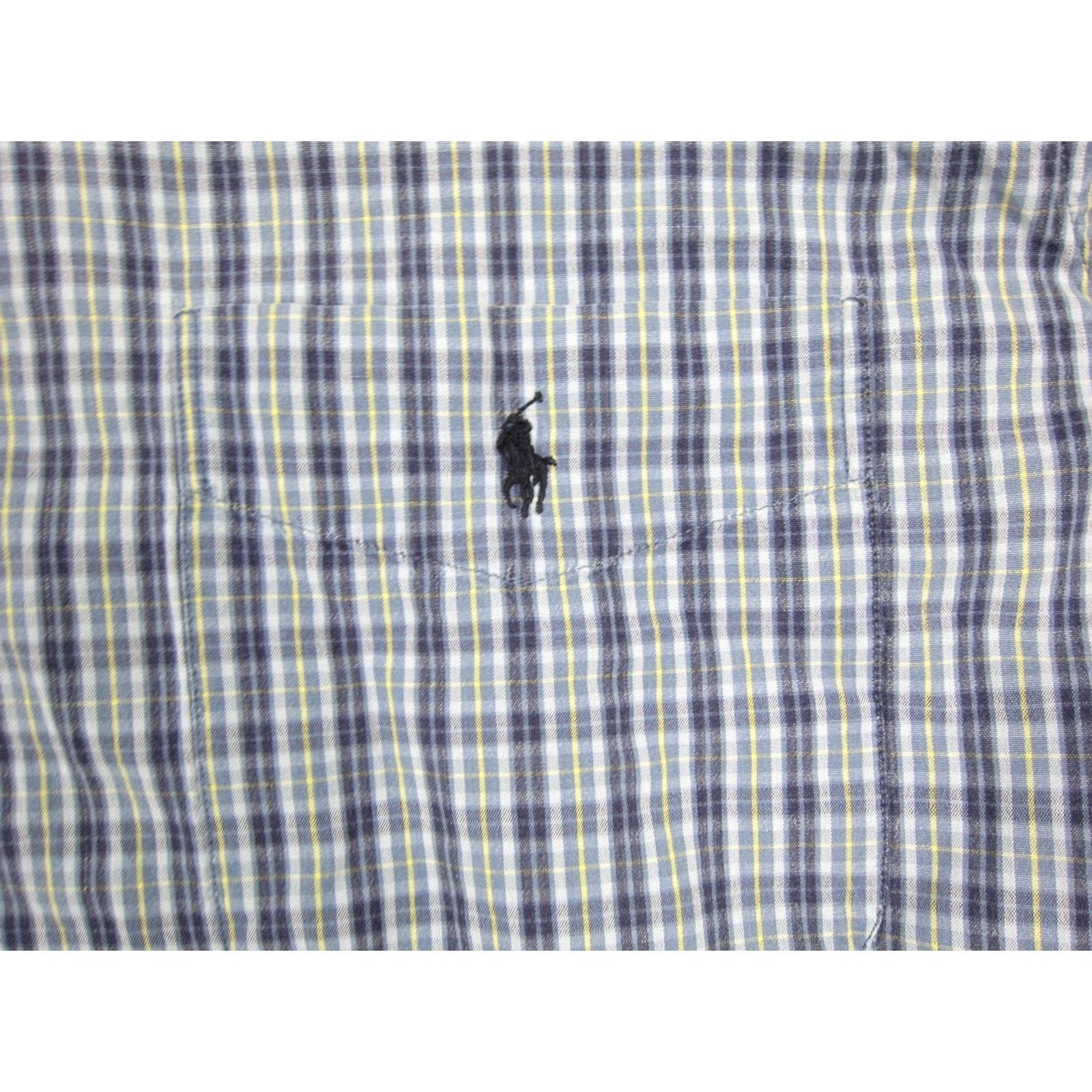 Polo Ralph Lauren VINTAGE Polo Ralph Lauren Shirt Adult Large Blue Black Pony Check Marlowe 90s Size US L / EU 52-54 / 3 - 3 Thumbnail