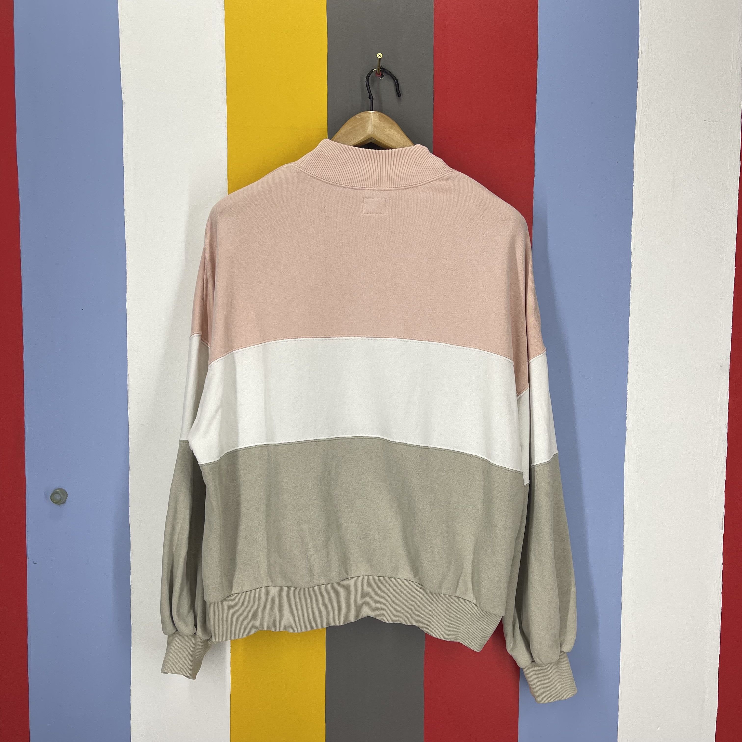 Lee 90’s LEE Striped Mock Crewneck Sweatshirt Size US L / EU 52-54 / 3 - 10 Thumbnail