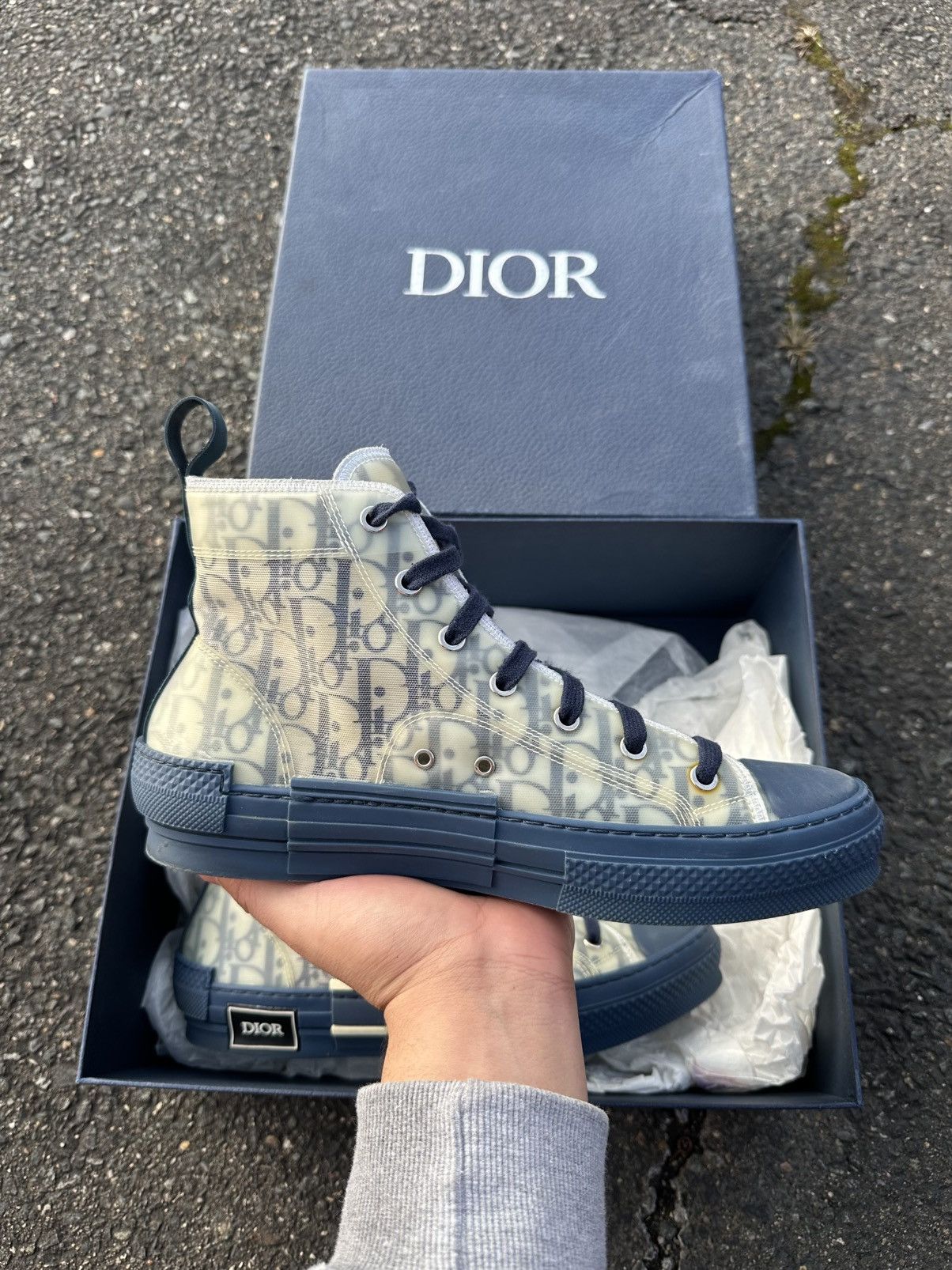 Dior Dior B23 White/Blue Size US 8 / EU 41 - 9 Thumbnail