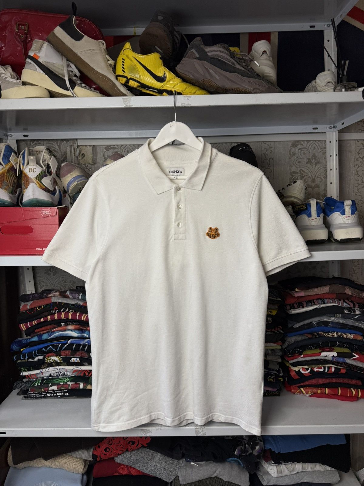 Kenzo Kenzo White Polo Shirt Size L Size US L / EU 52-54 / 3 - 21 Thumbnail