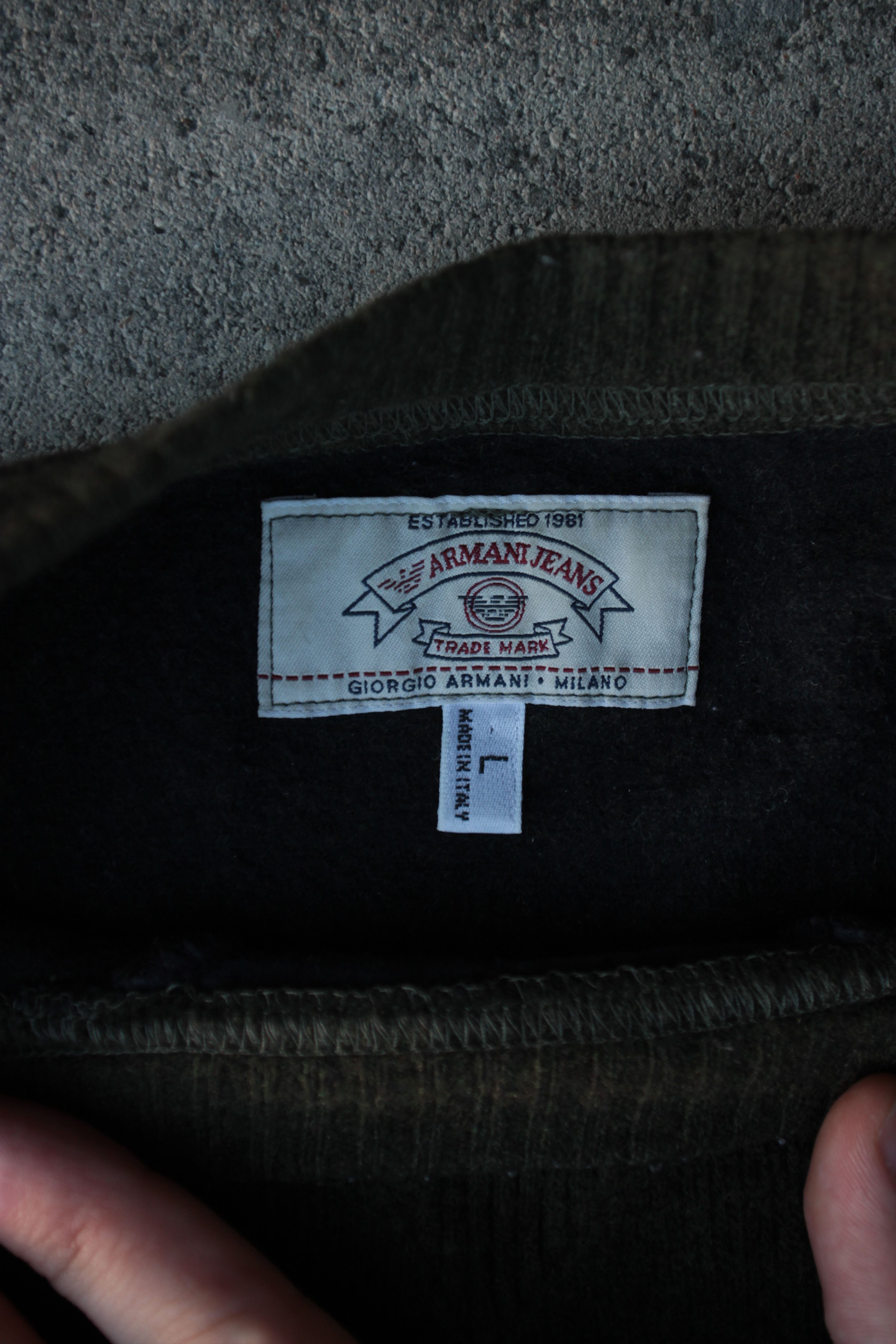 Armani × Designer × Vintage Vintage ARMANI JEANS LANA WOOL SWEATER MADE IN ITALY Size US L / EU 52-54 / 3 - 8 Thumbnail