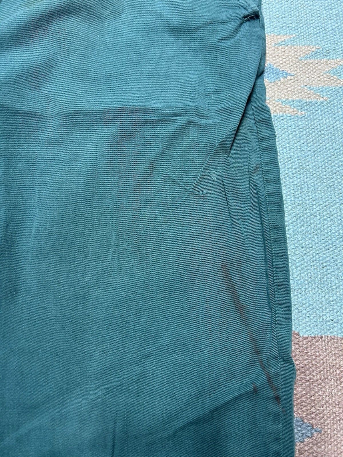 Vintage 1950s chino work pants boat cloth sanforized cotton 42x30 Size US 42 / EU 58 - 5 Thumbnail