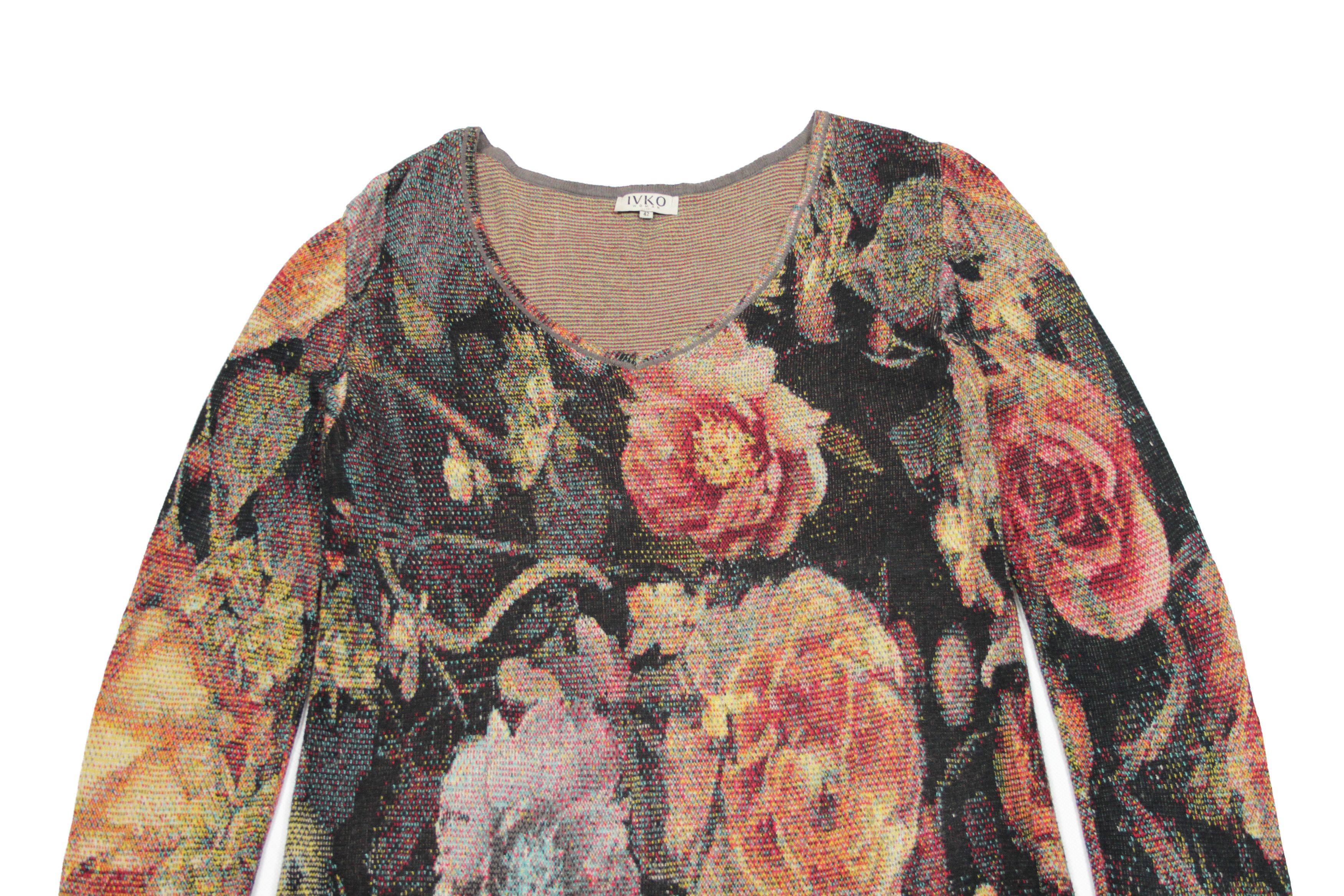 Other Ivko Brocade Pattern Floral Knit Dress Size M / US 6-8 / IT 42-44 - 2 Thumbnail