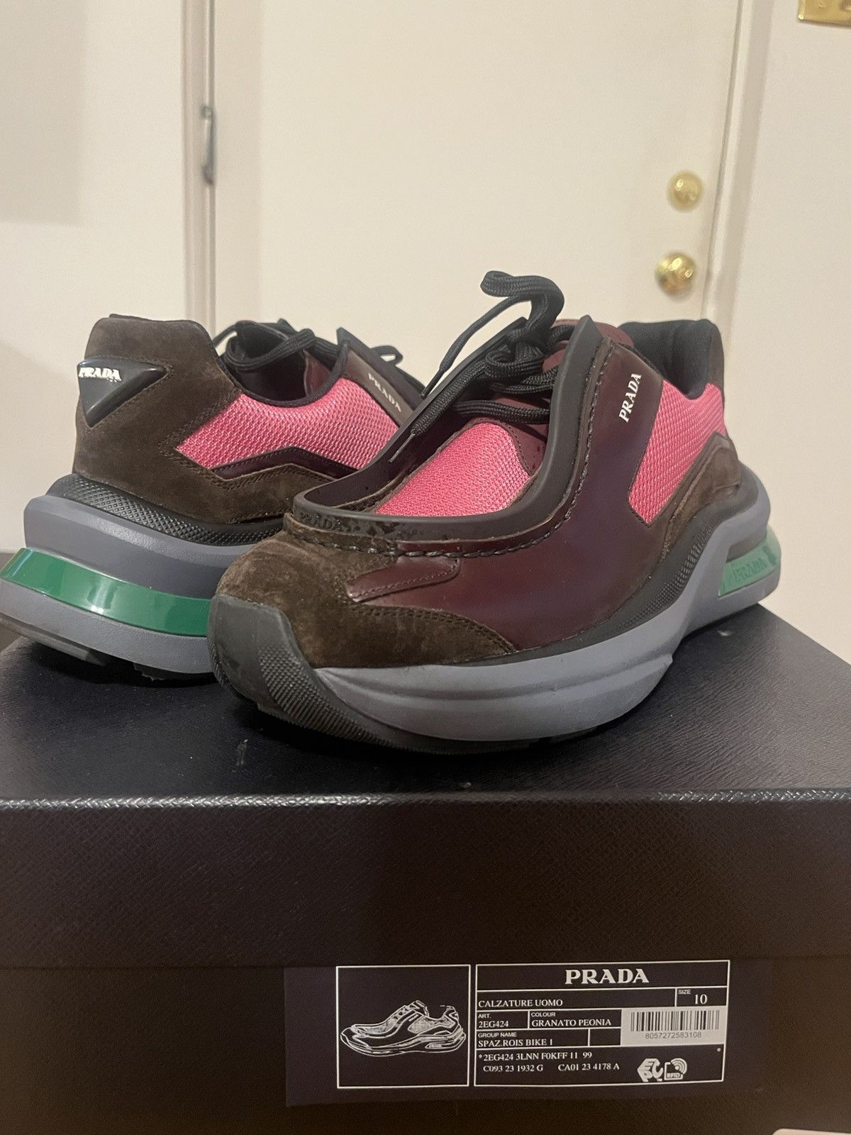Prada Prada Systeme Brushed Leather Derby Sneakers Sz UK 10 US 11 Size US 11 / EU 44 - 5 Thumbnail