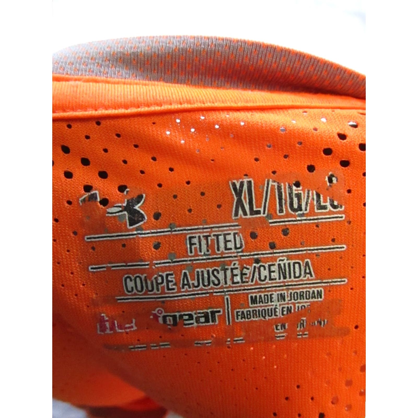 Under Armour Under Armour Shirt Mens XL Orange HeatGear Running Pullover - Activewear Sports T-Shirt Short Sleeve Crew Neck, Polyester, Solid, Logo, Regular Size Size US XL / EU 56 / 4 - 3 Thumbnail
