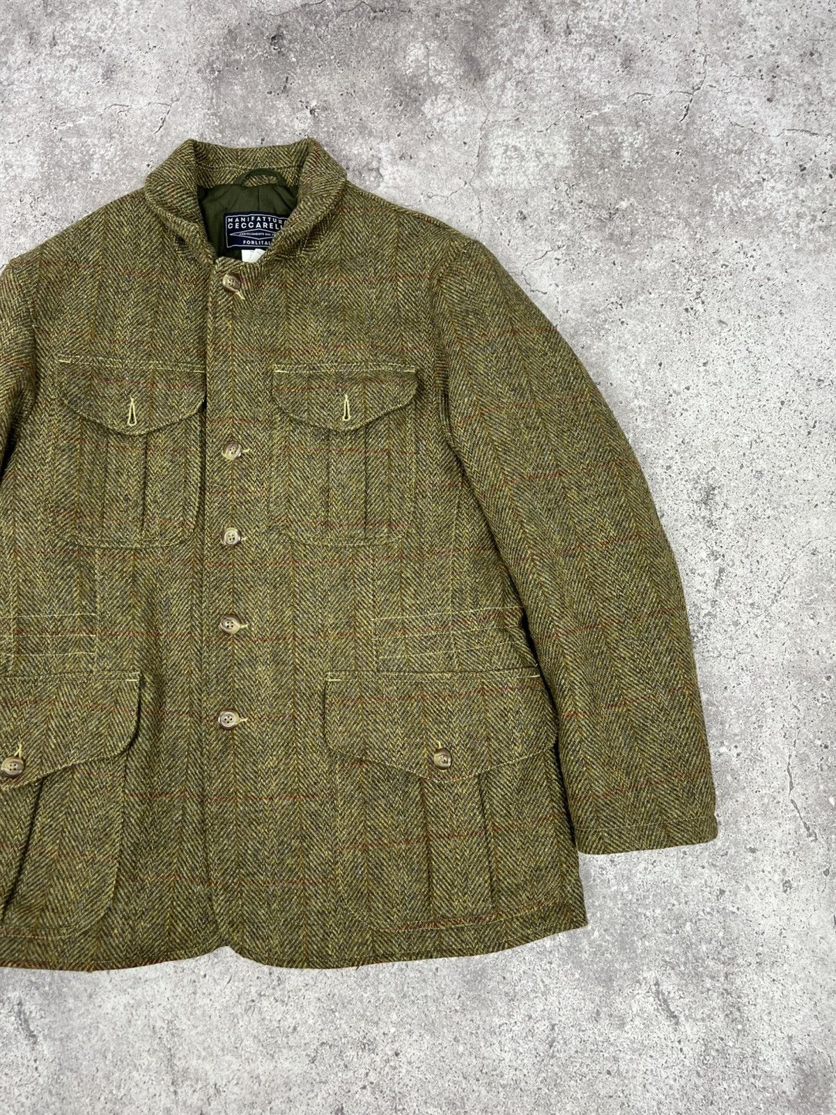 Manifattura Ceccarelli MANIFATTURA CECCARELLI HARRIS TWEED WOOL JACKET COAT Size US M / EU 48-50 / 2 - 3 Thumbnail
