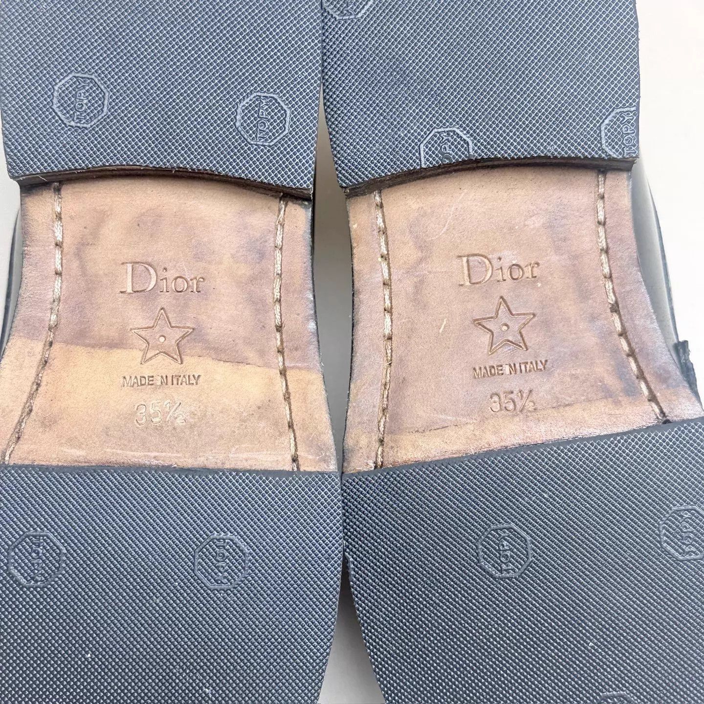 Dior Dior Black & Gold Slogan Loafers 35.5 99 New Size US 5 / IT 35 - 7 Thumbnail