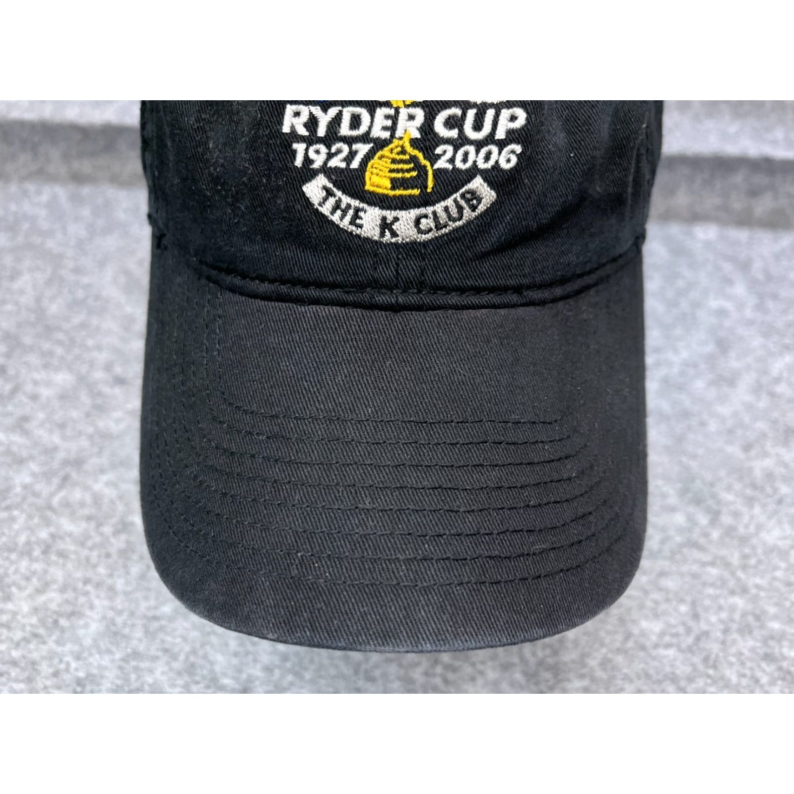 Vintage Ashworth The K Club Hat Cap Strap Back Adult Black Cotton Embroidered Golfer Size ONE SIZE - 3 Thumbnail