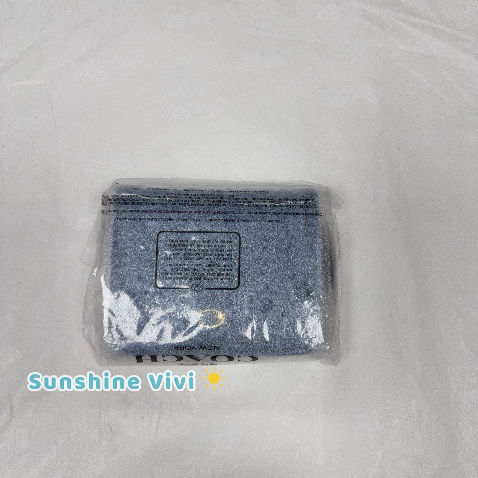 Coach NWT Coach Essential Billfold Denim Wallet CAU96 Deep Blue Size ONE SIZE - 6 Thumbnail
