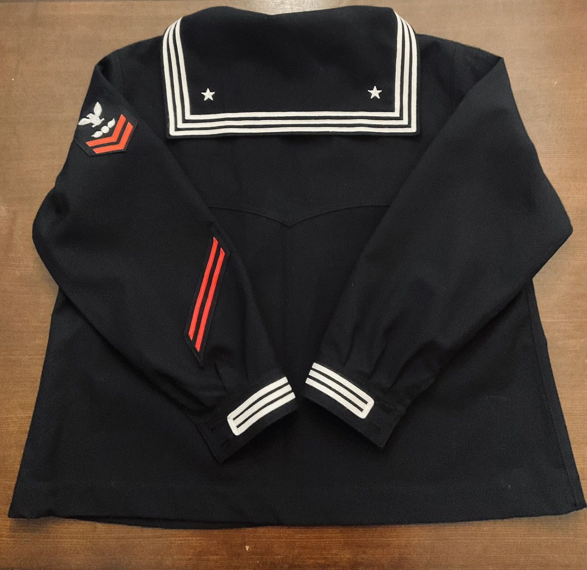 Vintage Defense Logistics Navy Uniform Vintage Sailor Overshirt Size US M / EU 48-50 / 2 - 2 Thumbnail