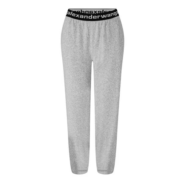 Alexander Wang o1g2r1mq0824 Logo Band Sweatpants in Grey Size 27" / US 4 / IT 40 - 1 Thumbnail
