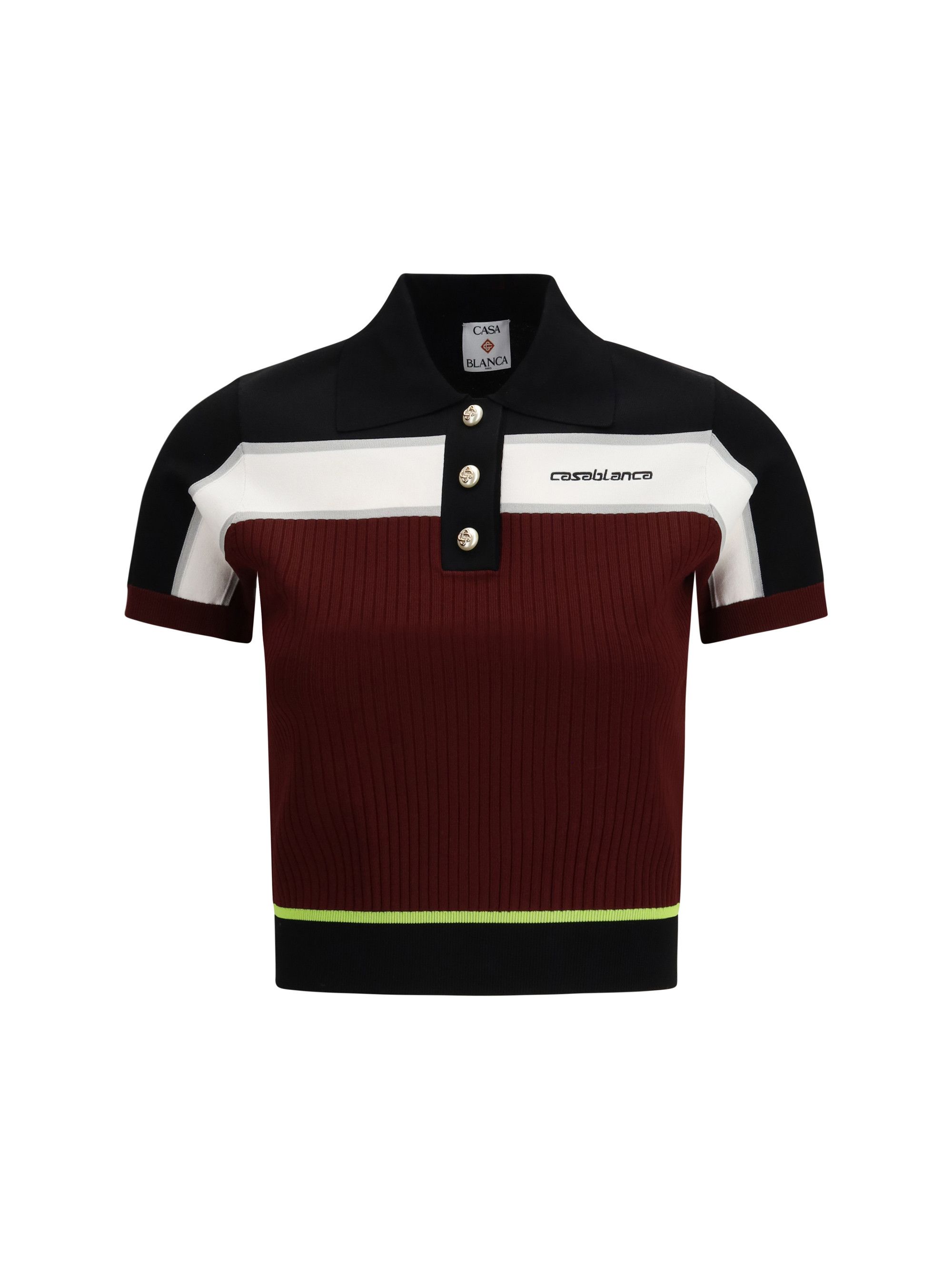 Casablanca Striped short-sleeve polo Shirt Size L / US 10 / IT 46 - 1 Thumbnail
